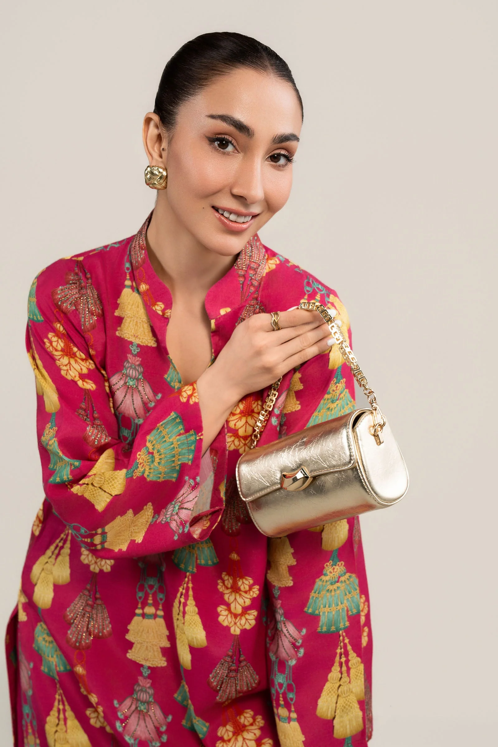 2 Pc Embellished Crepe Suit - Image 3