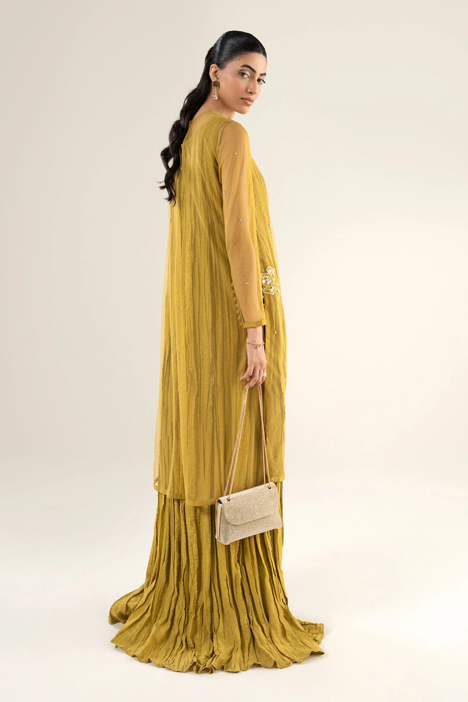 2 Pc Embroidered Net Suit - Image 8