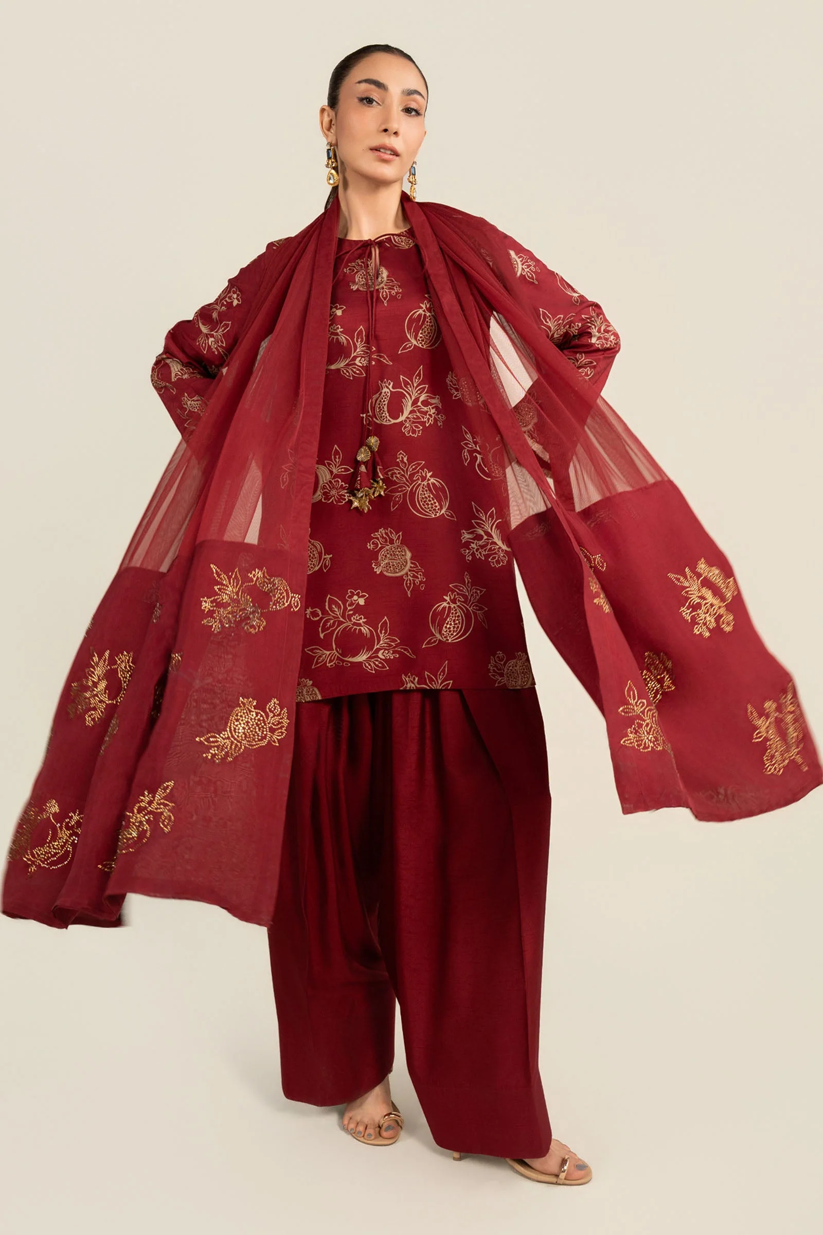 Printed Net Dupatta - Image 4