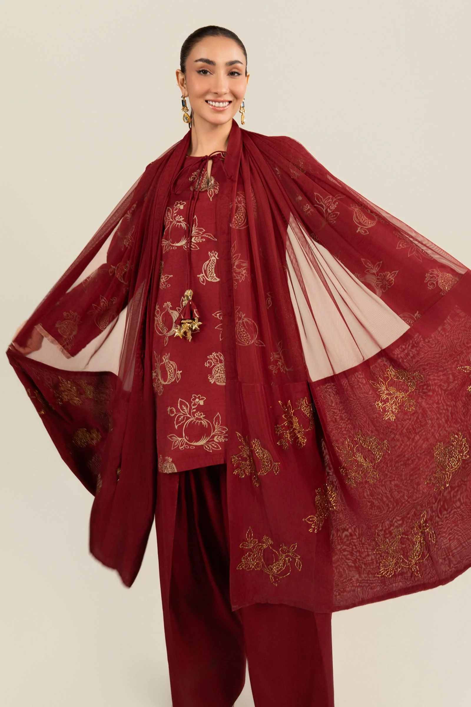 Printed Net Dupatta - Image 5