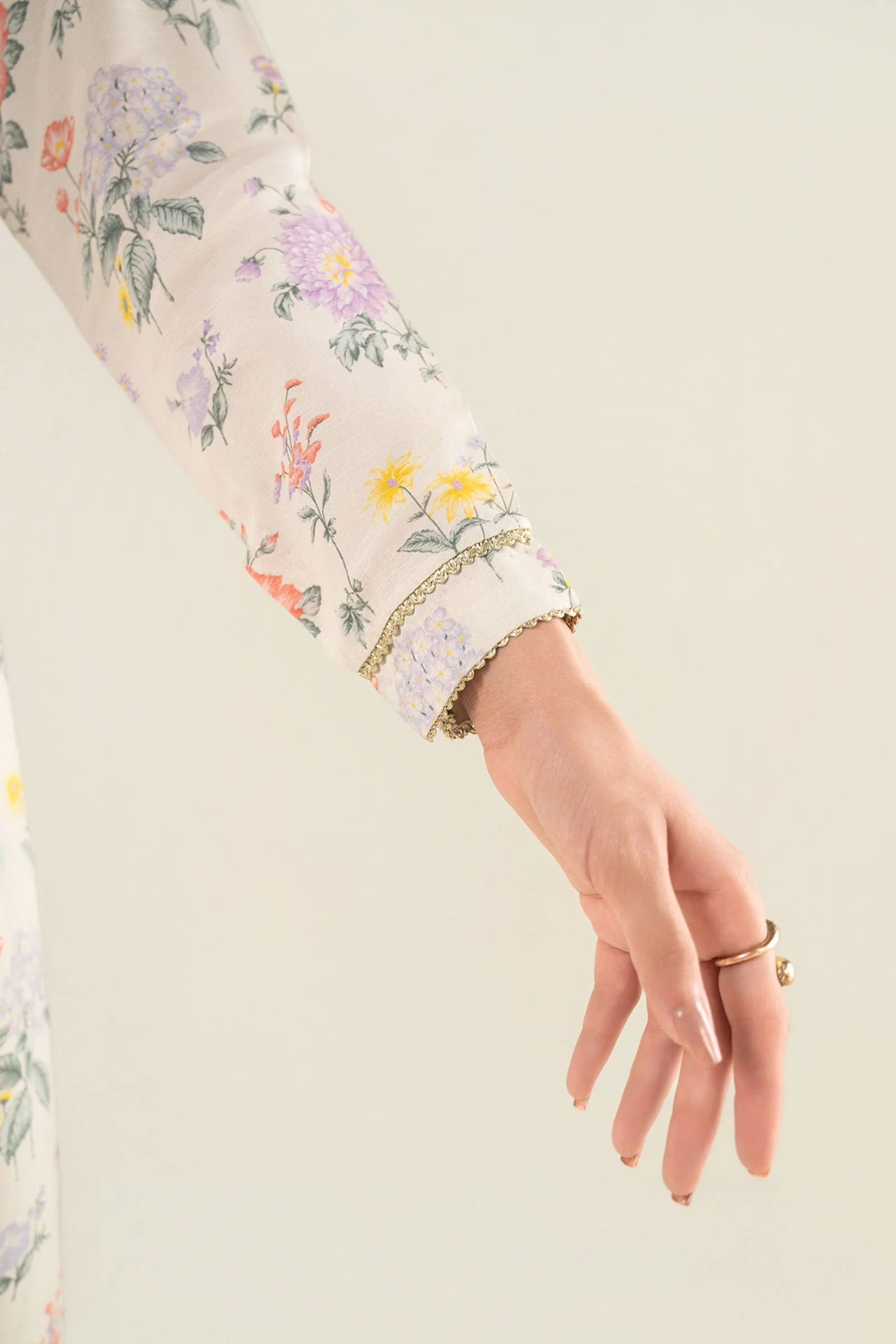 2 Pc Embroidered Raw Silk Suit - Image 6