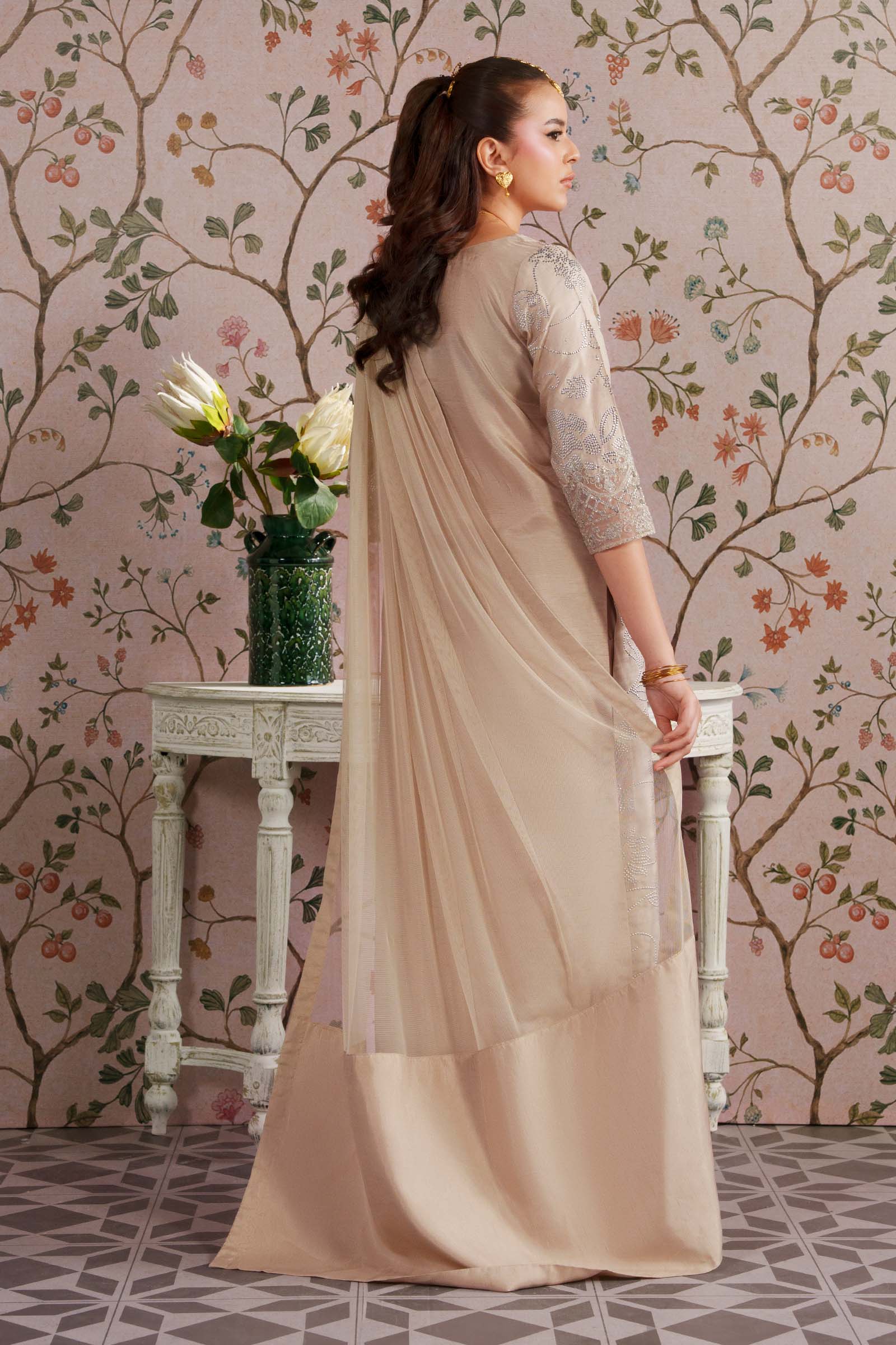 2 Pc Embellished Bamberg Raw Silk Suit - Image 7