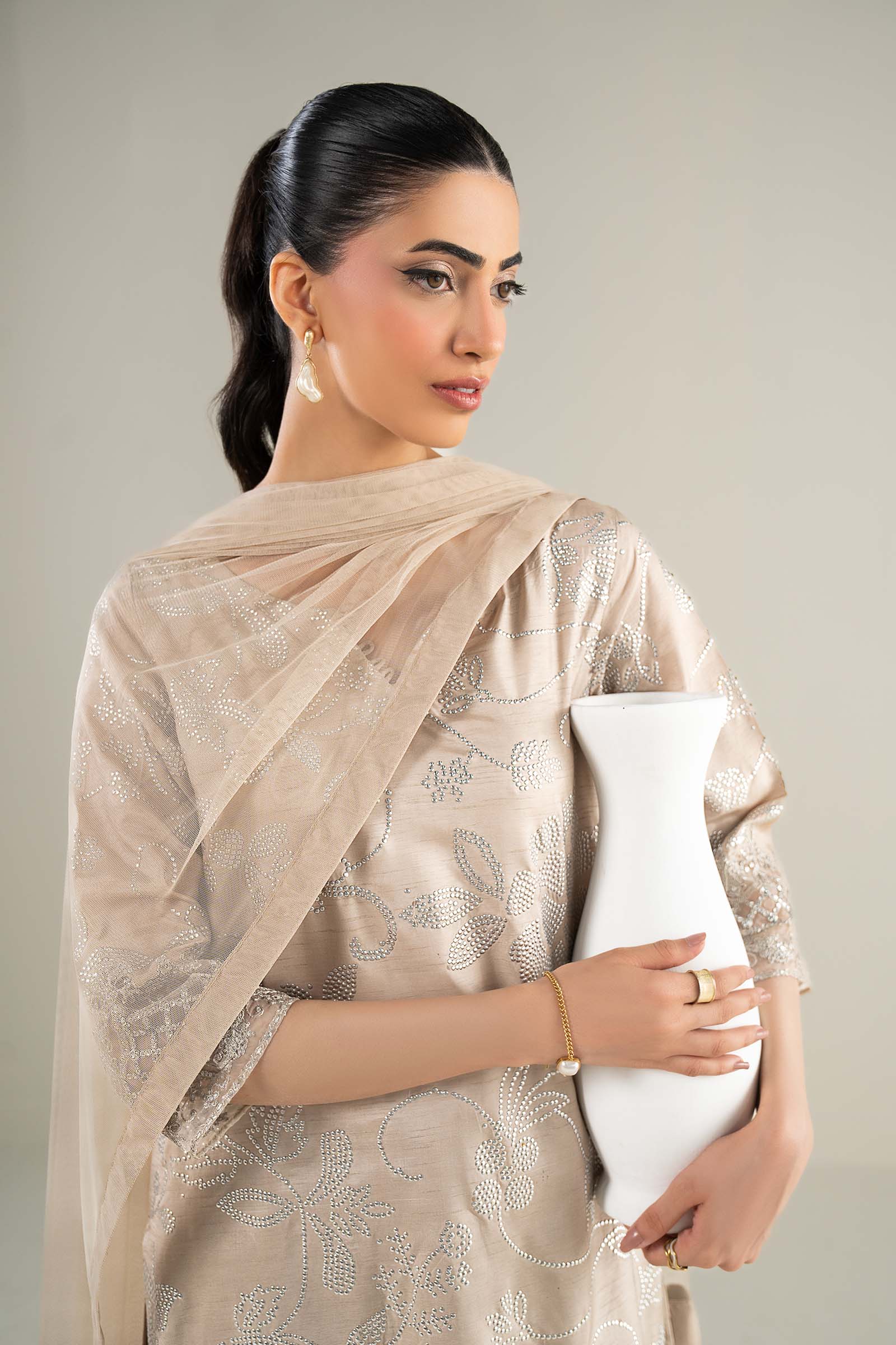 Dyed Net Dupatta - Image 2