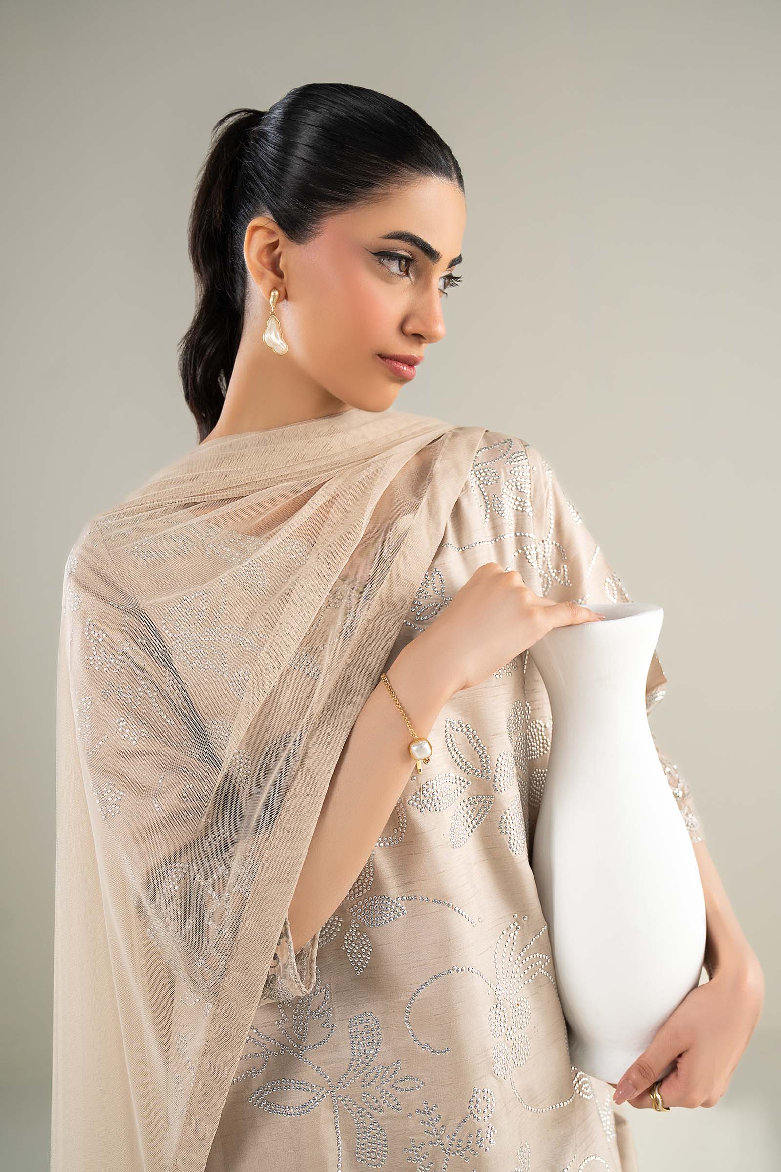 Dyed Net Dupatta - Image 3