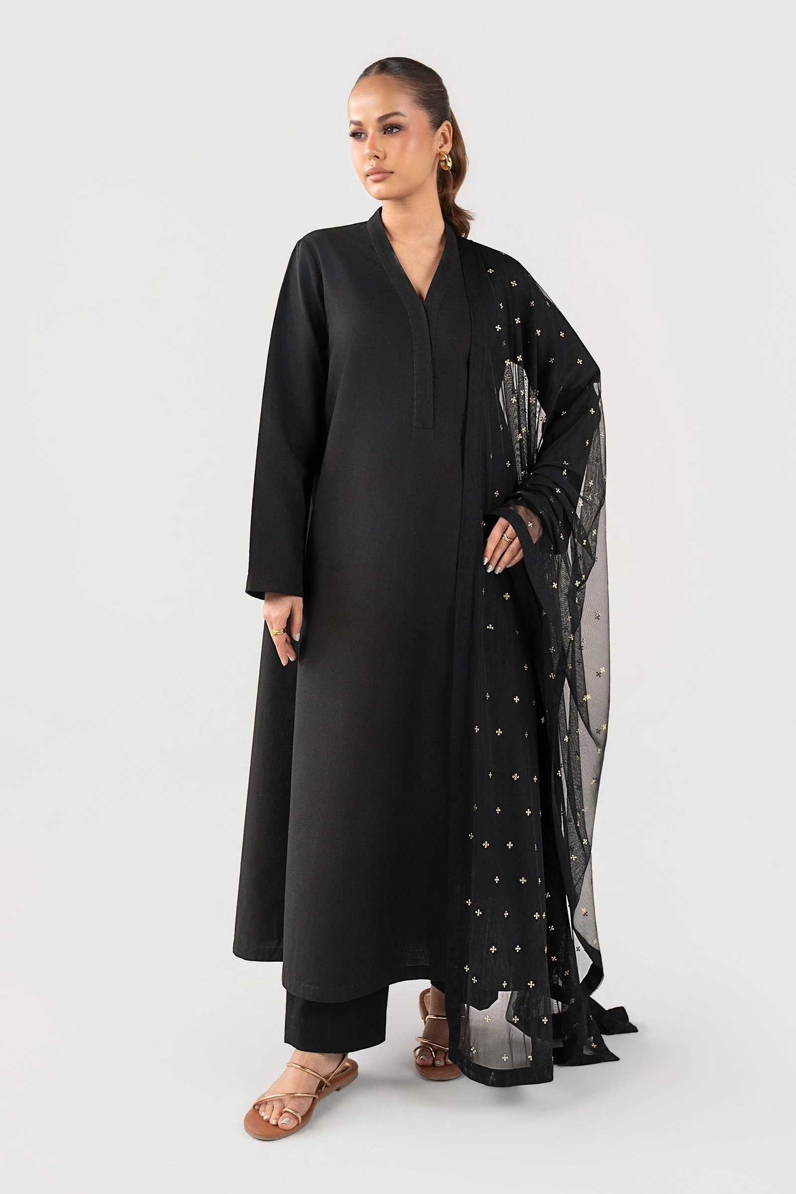 Embellished Net Dupatta - Image 4