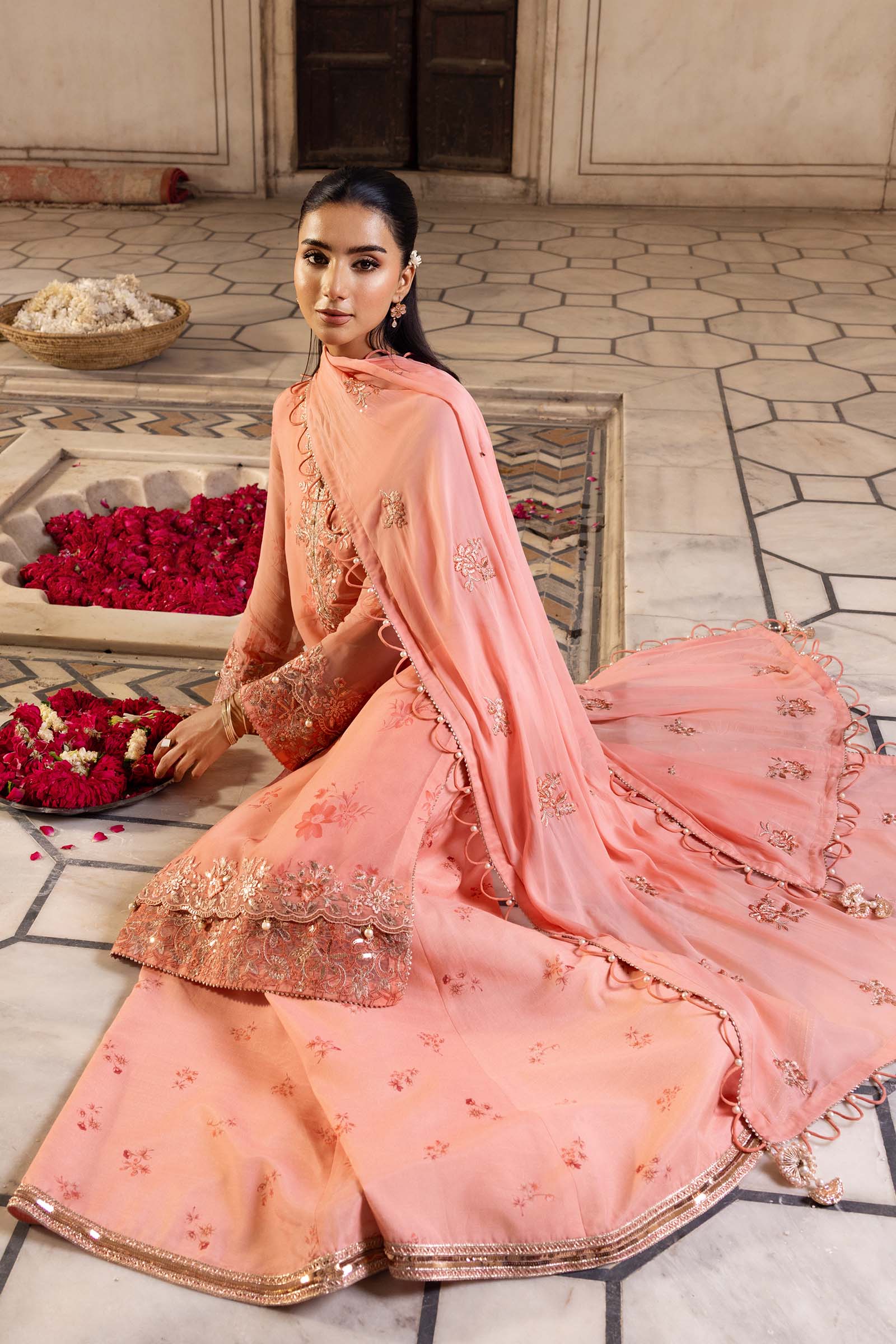 3 Pc Unstitched Embroidered Chiffon Suit - Image 7