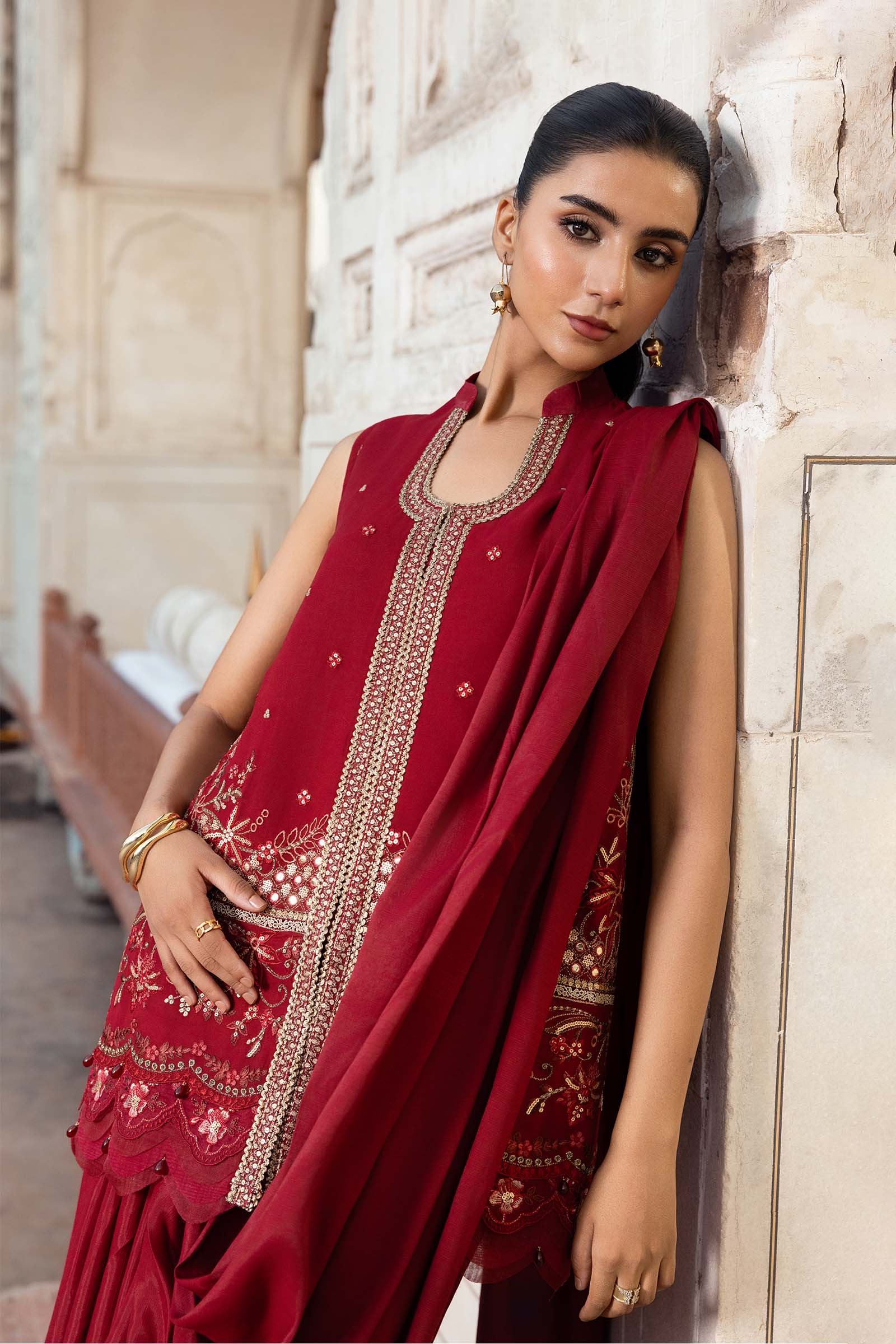 3 Pc Unstitched Embroidered Chiffon Suit - Image 3