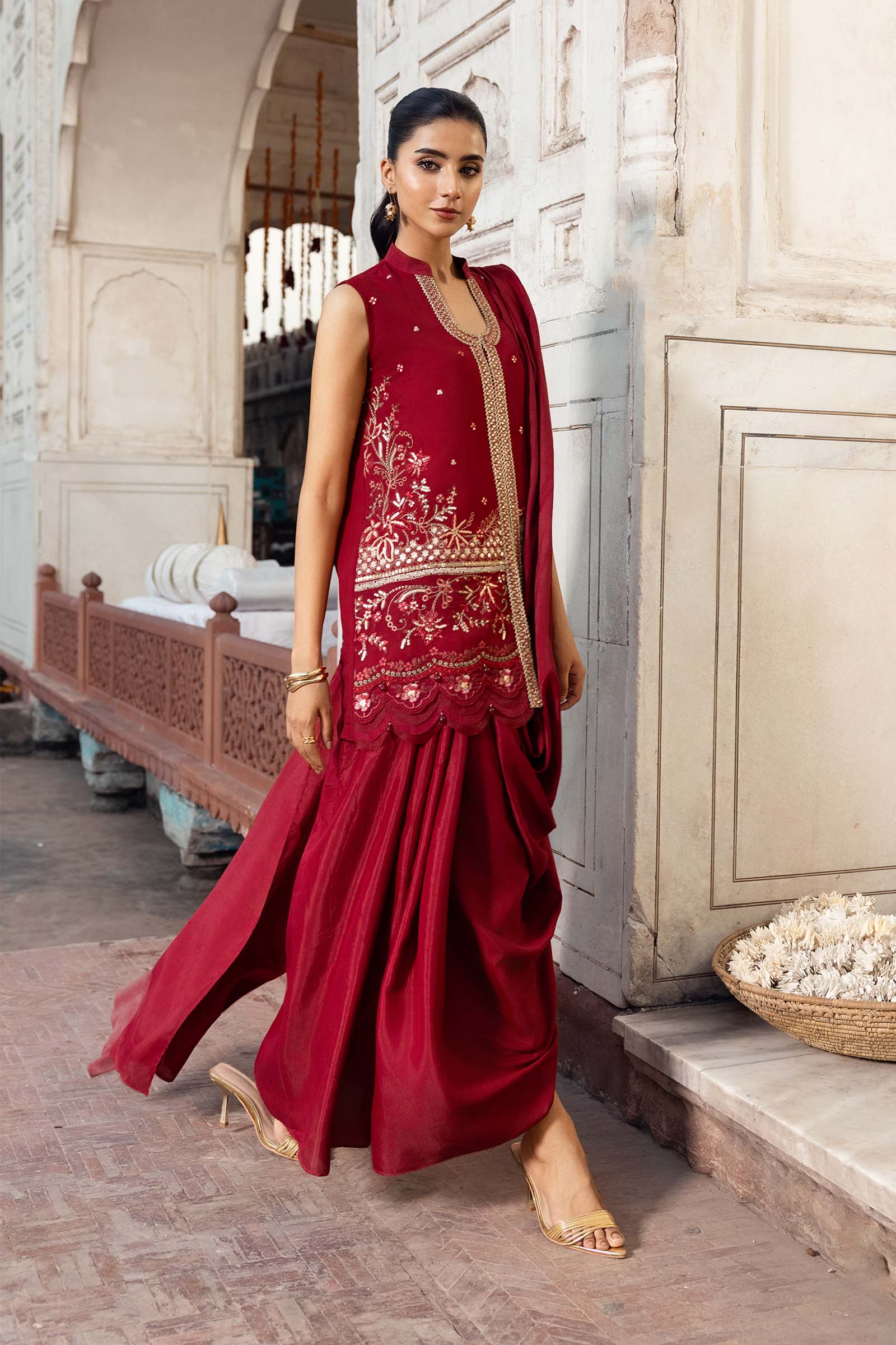 3 Pc Unstitched Embroidered Chiffon Suit - Image 6