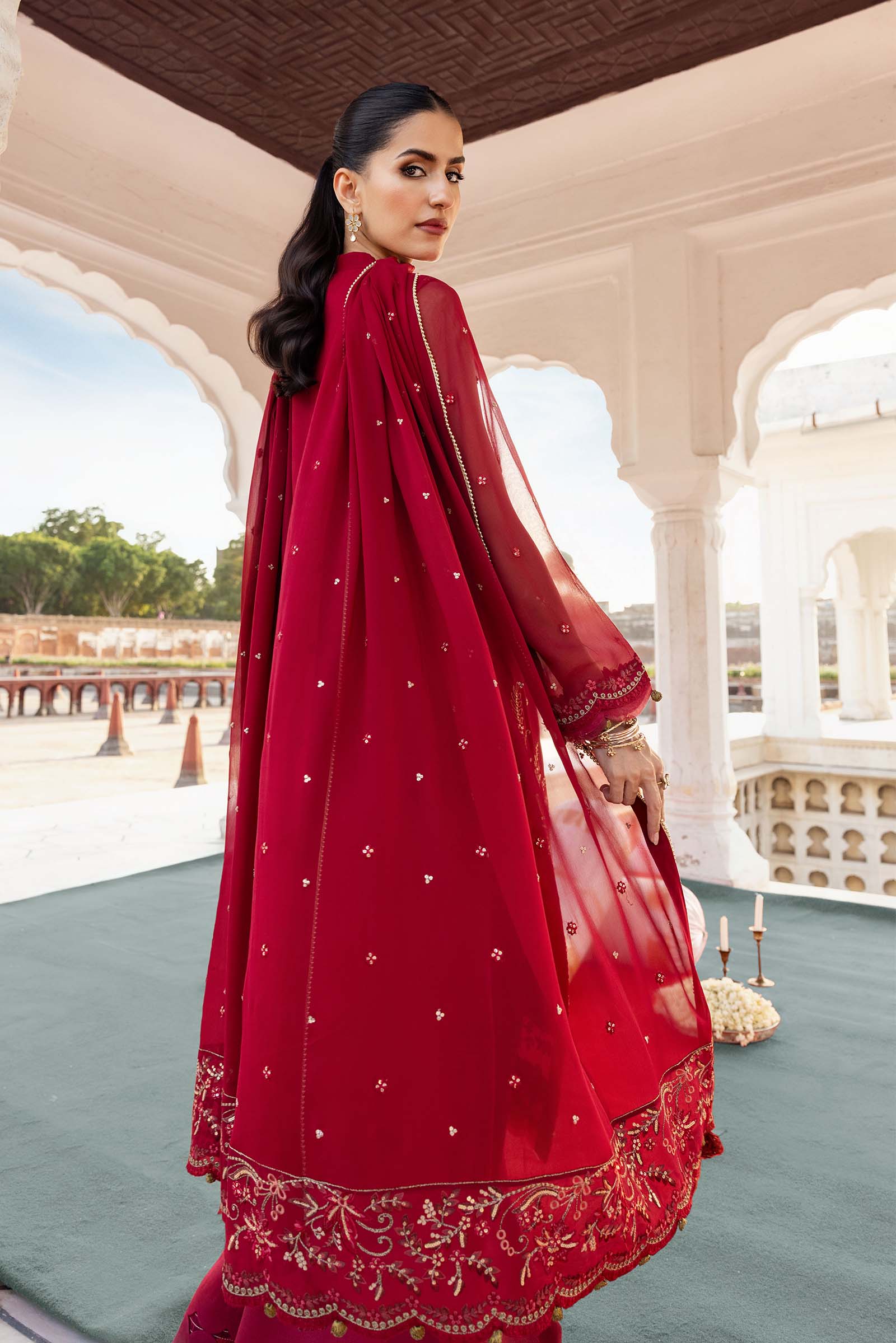 3 Pc Unstitched Embroidered Chiffon Suit - Image 7