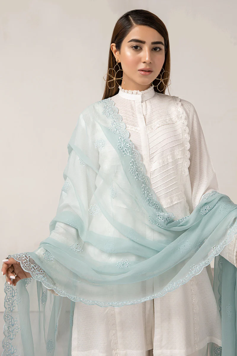 Scarf Dupatta-MB-SS21-17-Ferozi - Image 2