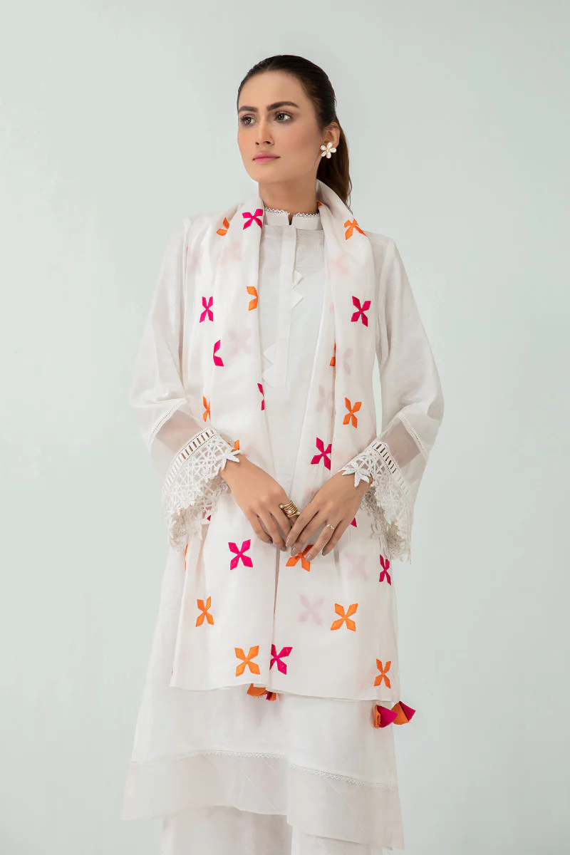 Dupatta Off White MB-SS21-171 - Image 2