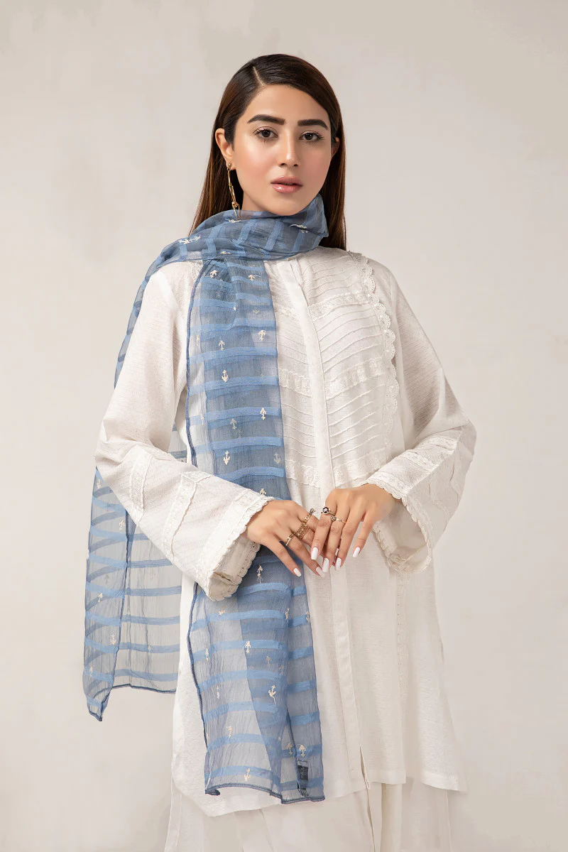 Scarf Dupatta-MB-SS21-58-Blue - Image 2