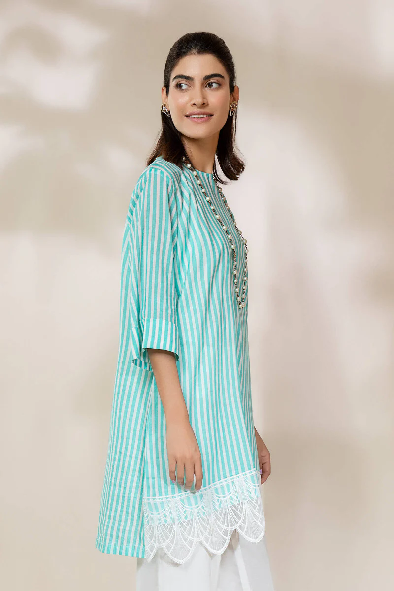 Shirt Ferozi MB-SS22-12 - Image 2