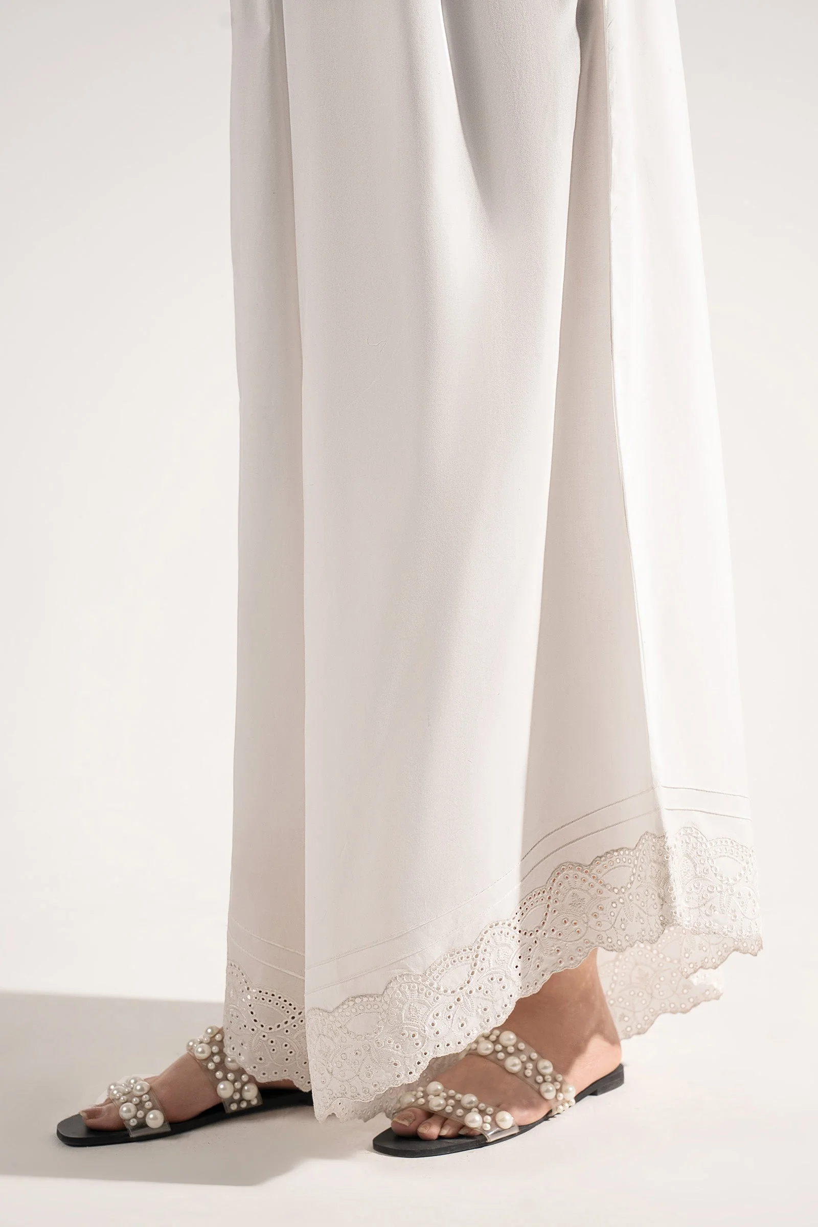 Embroidered Cambric Trouser - Image 3