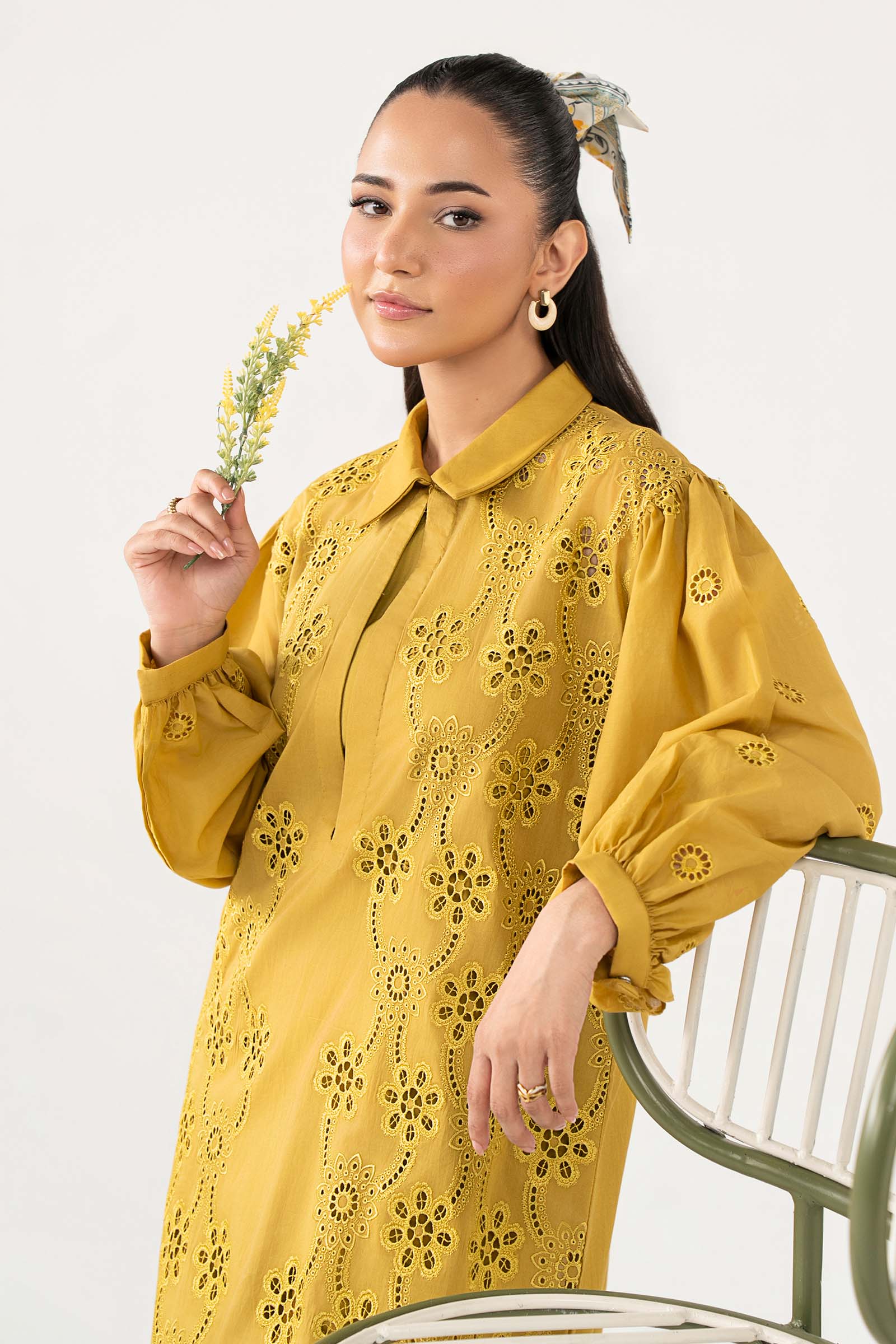 Embroidered Arabic Lawn Dress - Image 3