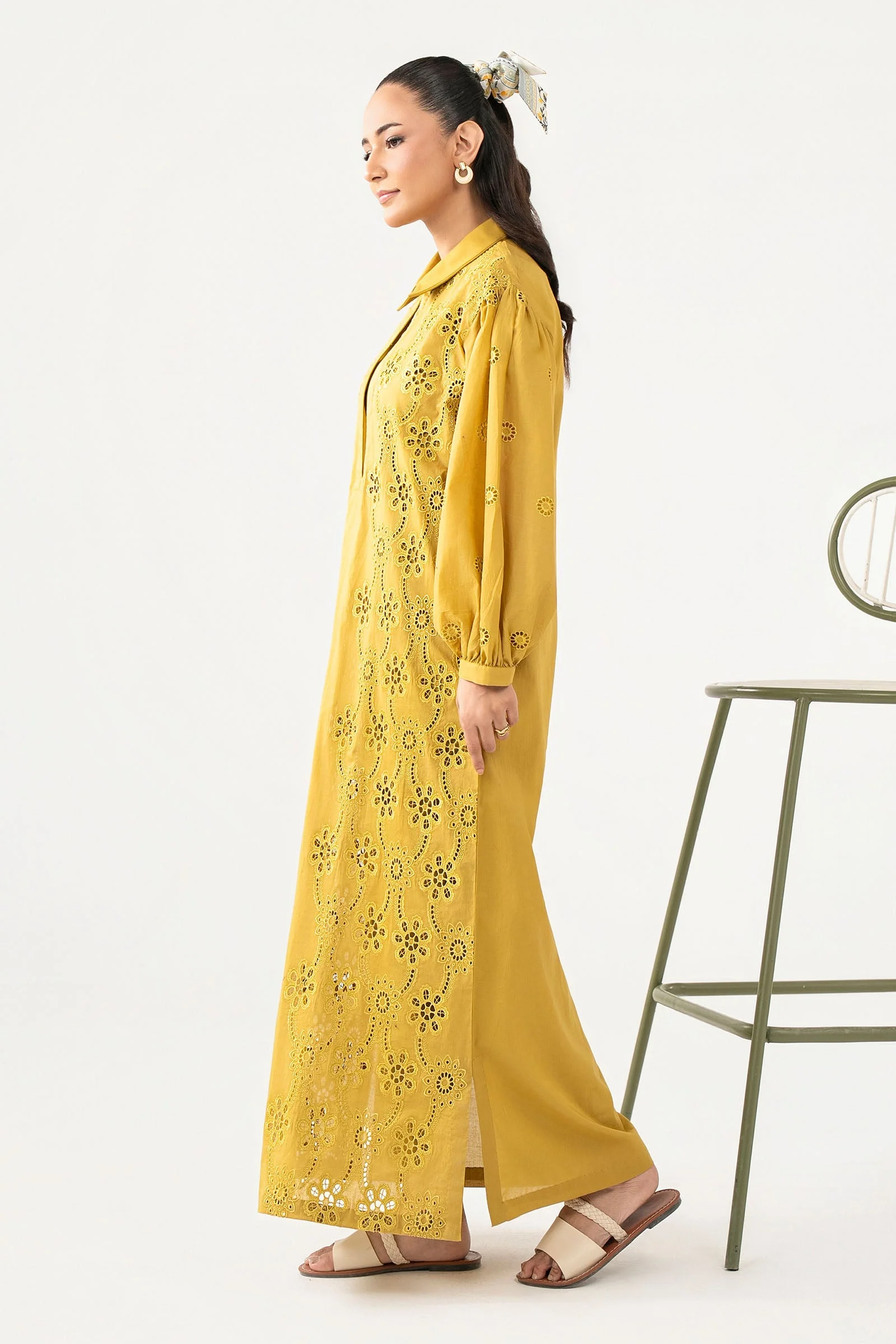 Embroidered Arabic Lawn Dress - Image 6