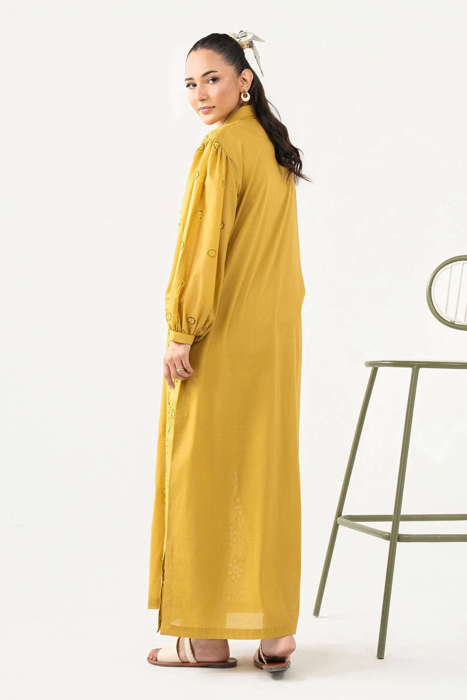 Embroidered Arabic Lawn Dress - Image 7