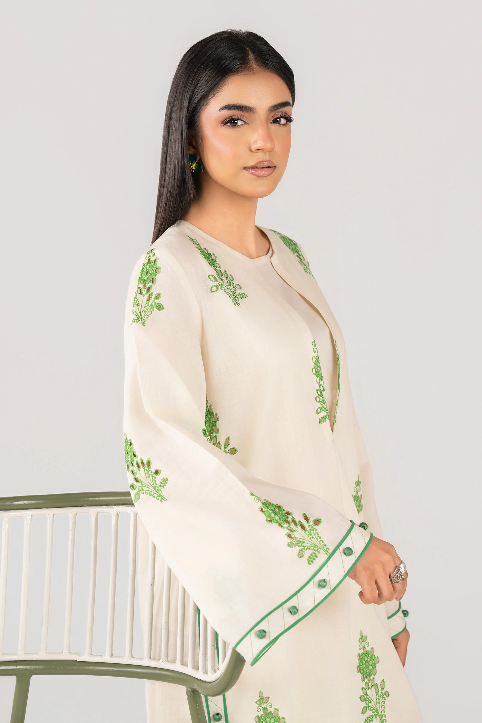Embroidered Crosshatch Shirt