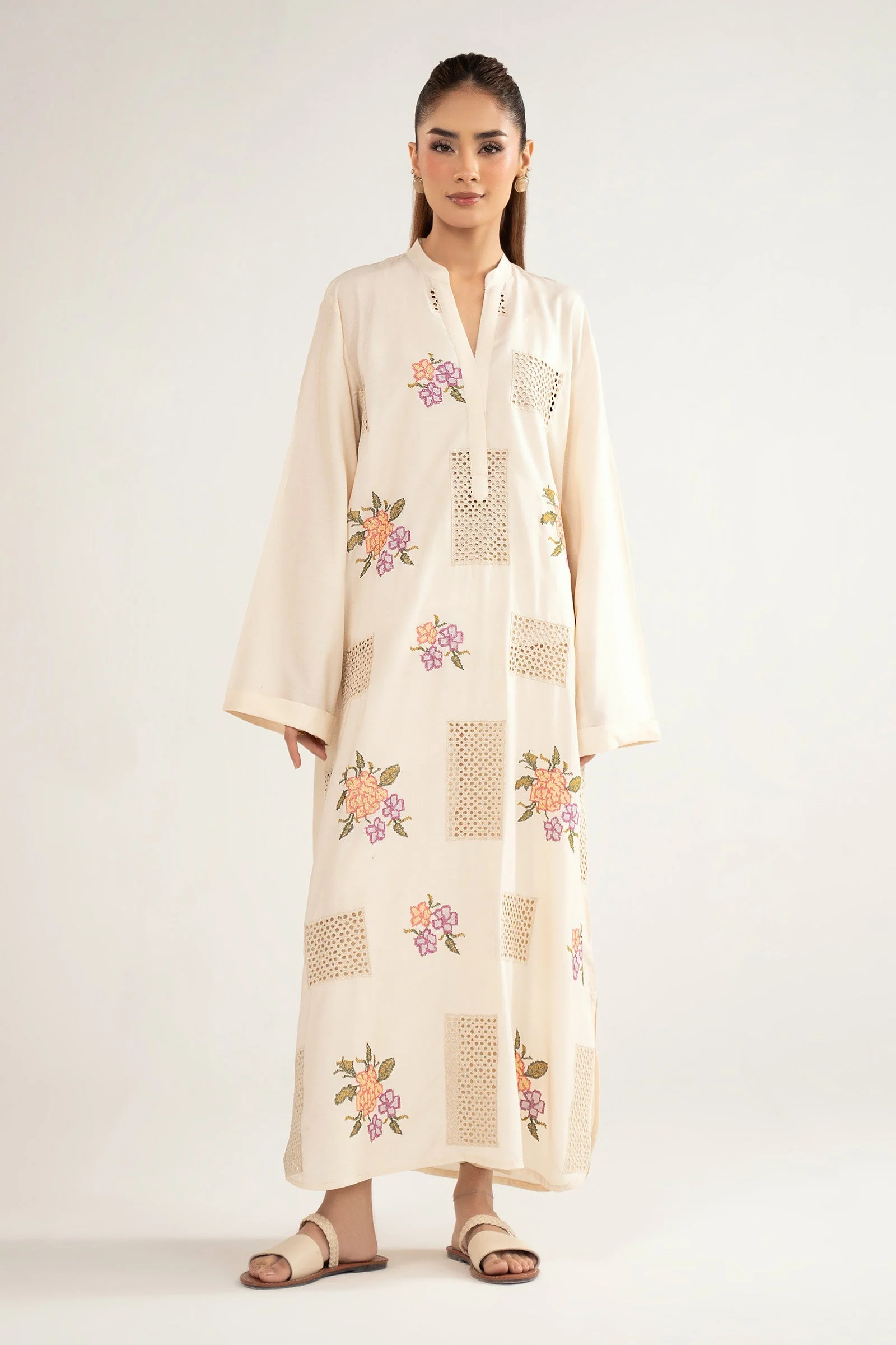 Embroidered Arabic Lawn Shirt - Image 2
