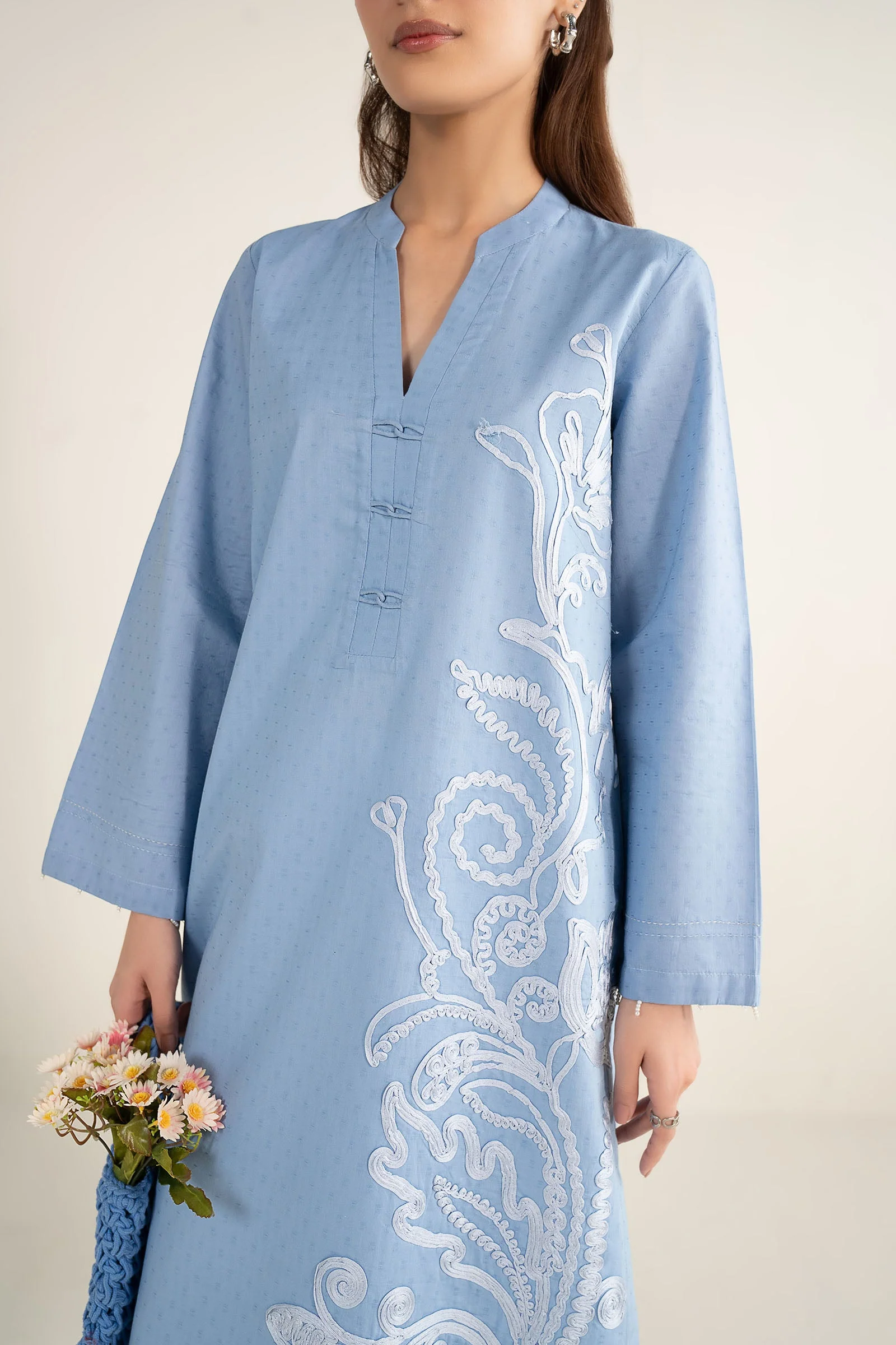 Embroidered Dobby Shirt - Image 4