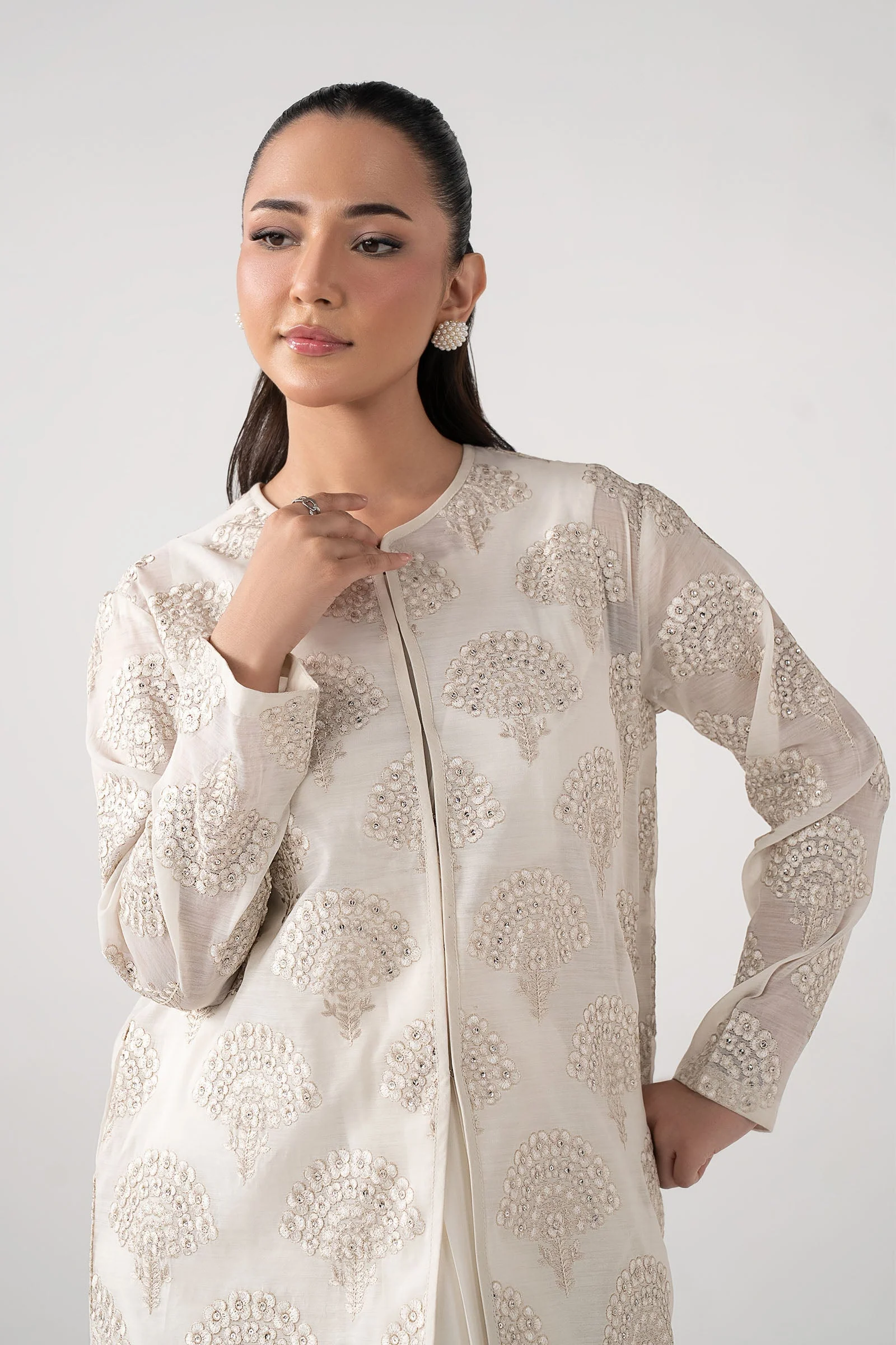 3 Piece Paper Lawn Suit - Image 3