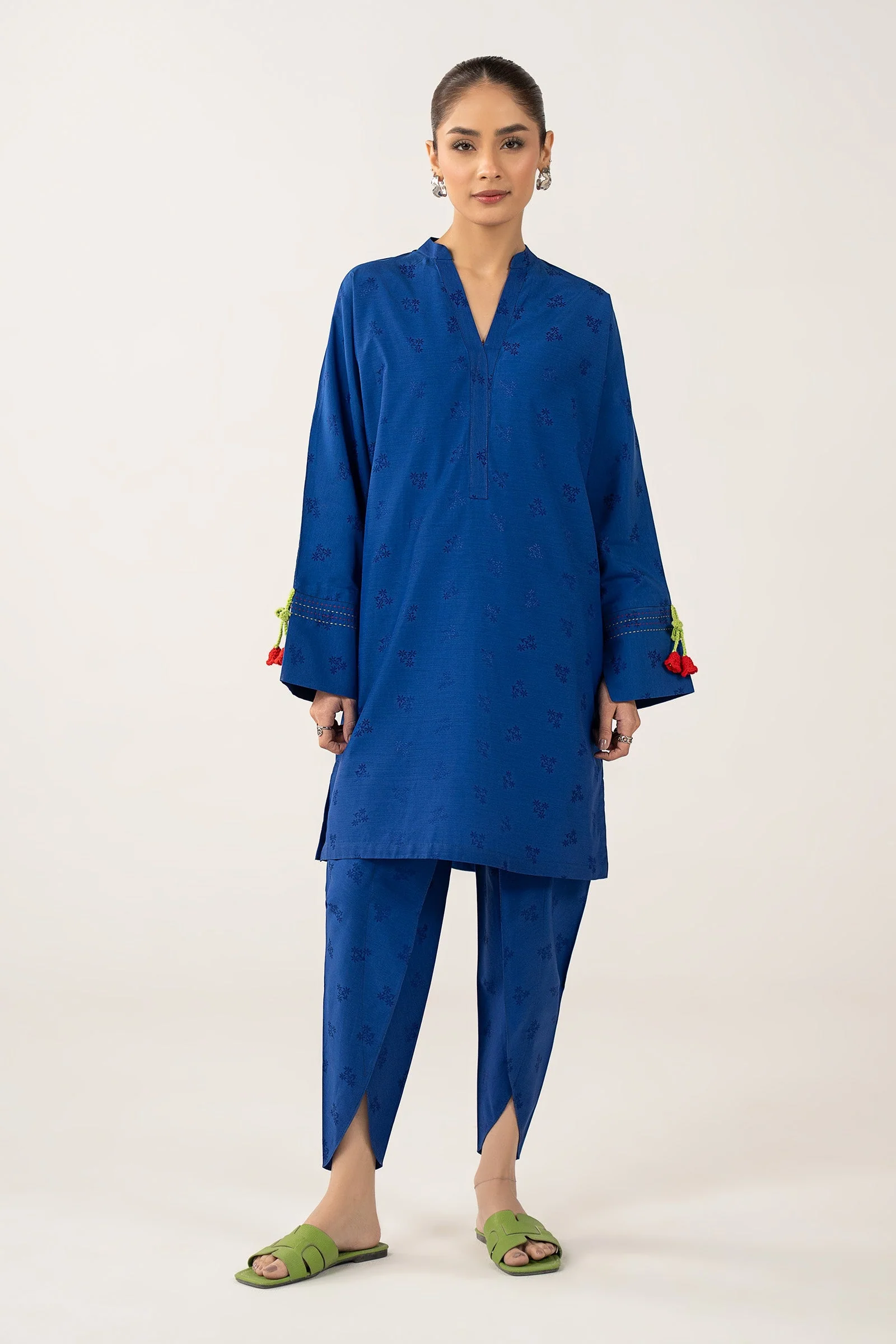 2 Pc Dyed Dobby Viscose Suit - Image 2