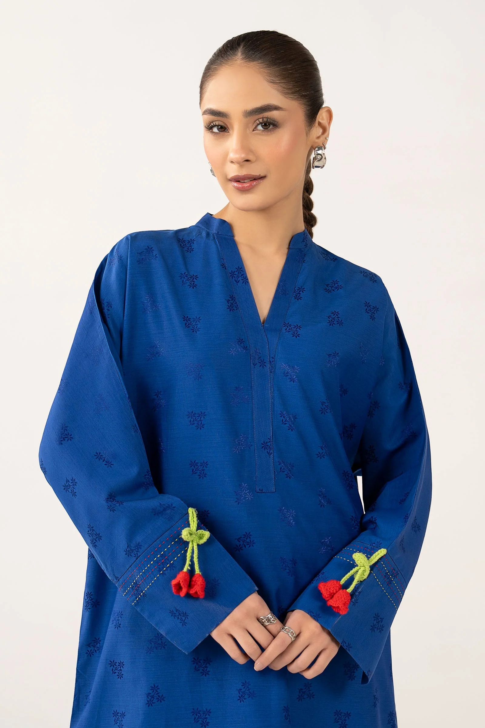 2 Pc Dyed Dobby Viscose Suit - Image 3