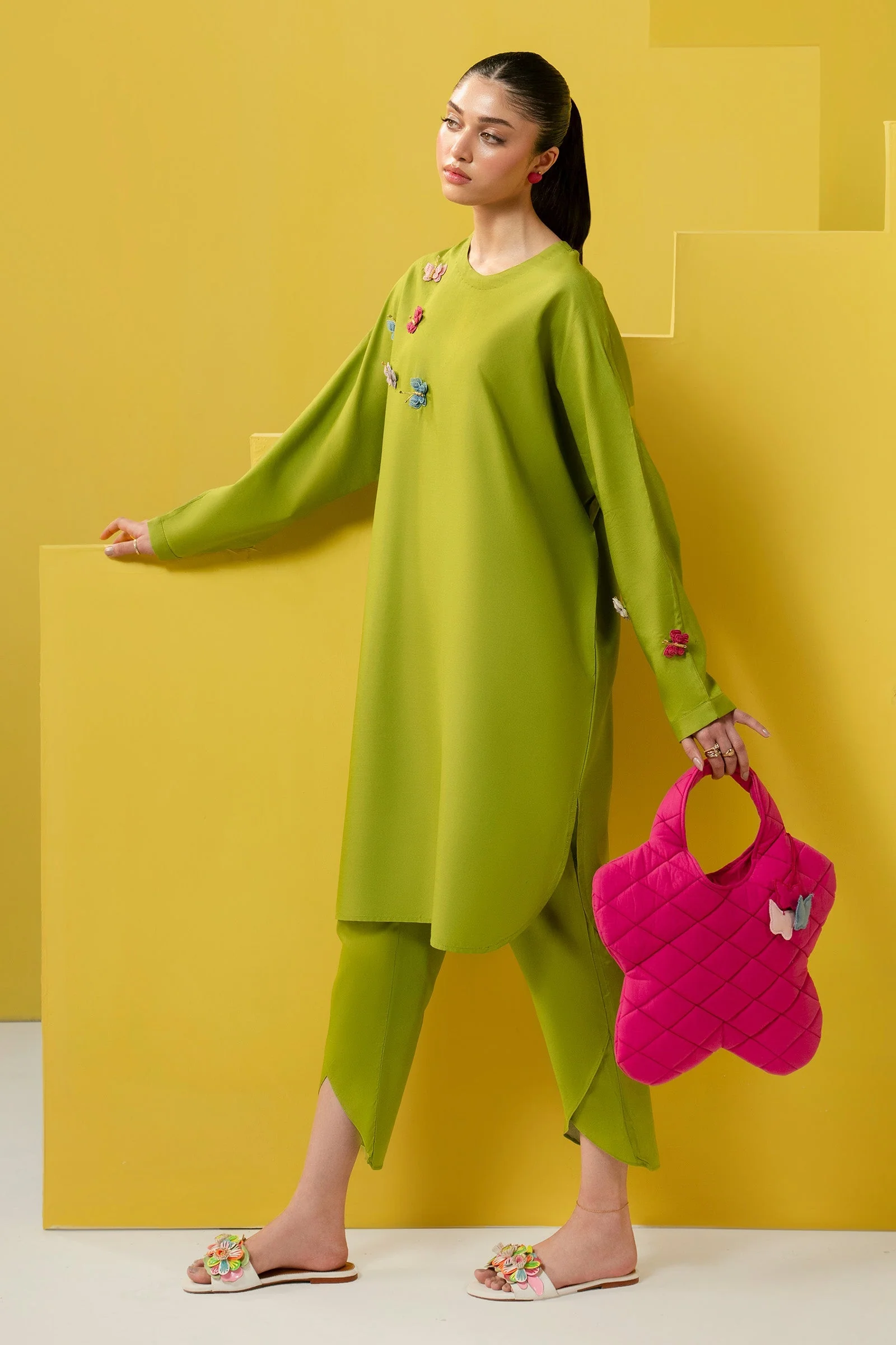 2 Pc Dyed Arabic Lawn Suit - Image 6
