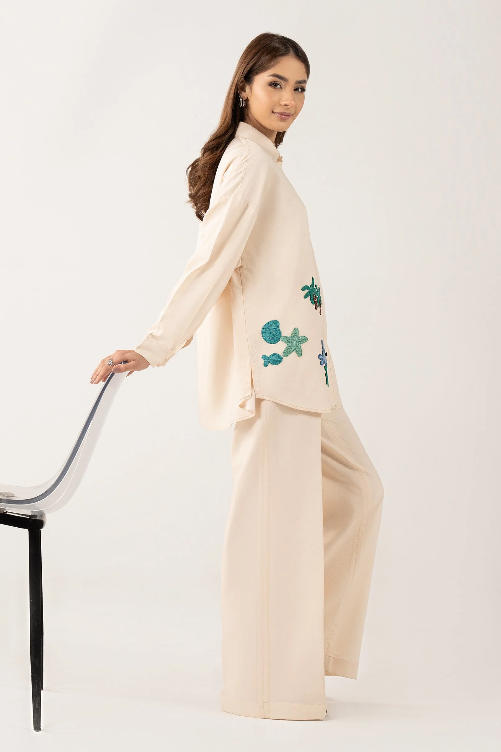 2 Pc Dyed Arabic Lawn Suit - Image 3