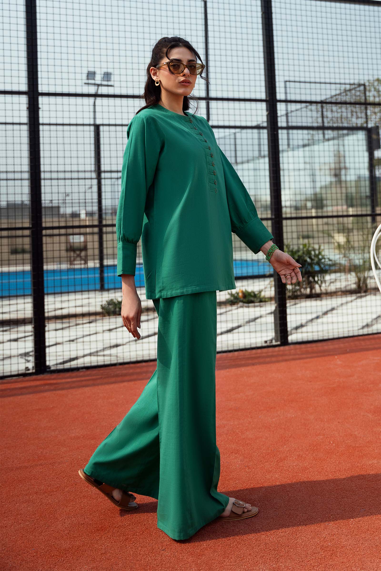 2 Pc Dyed Crosshatch Linen Suit - Image 3