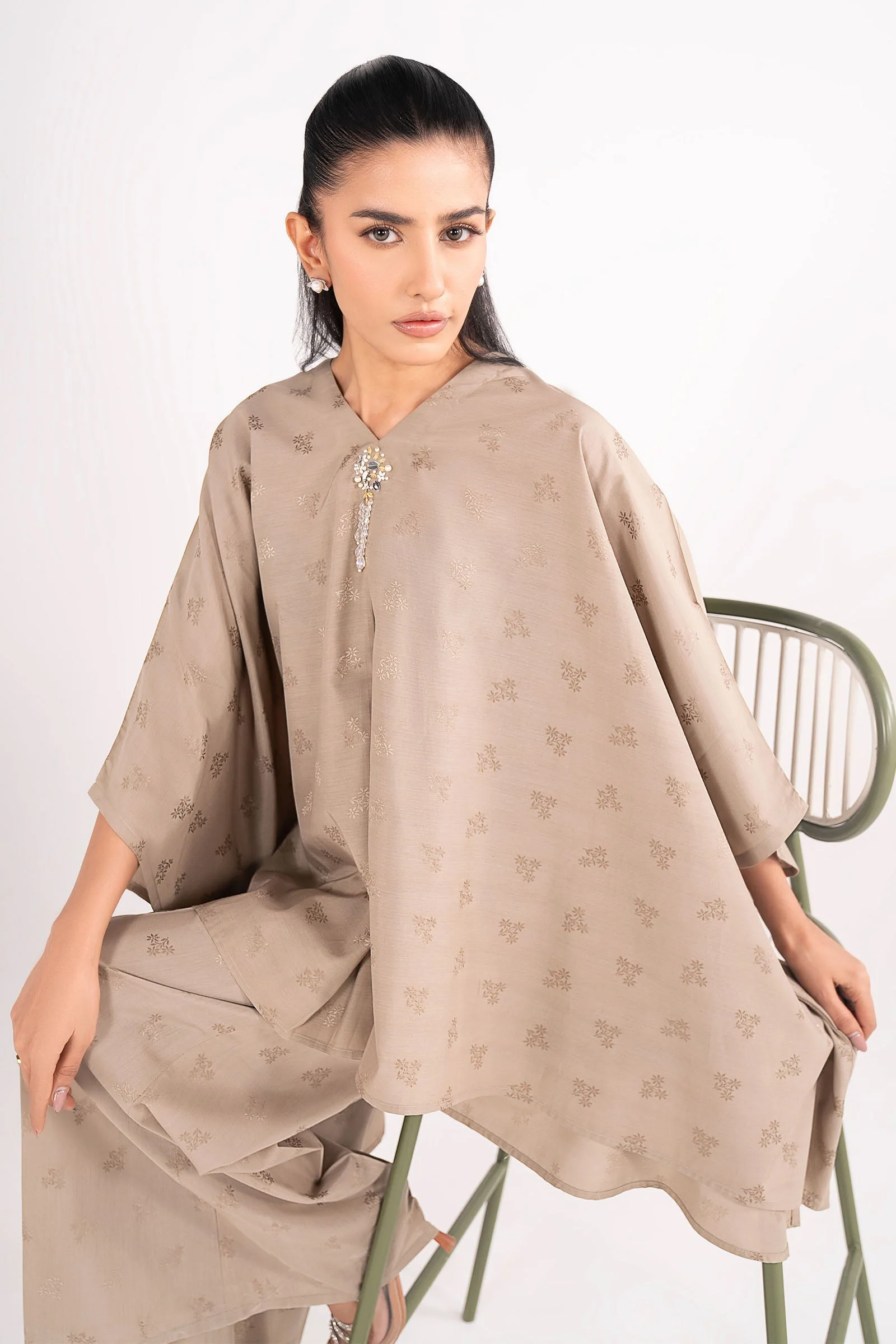 2 Pc Dyed Dobby Viscose Suit - Image 2