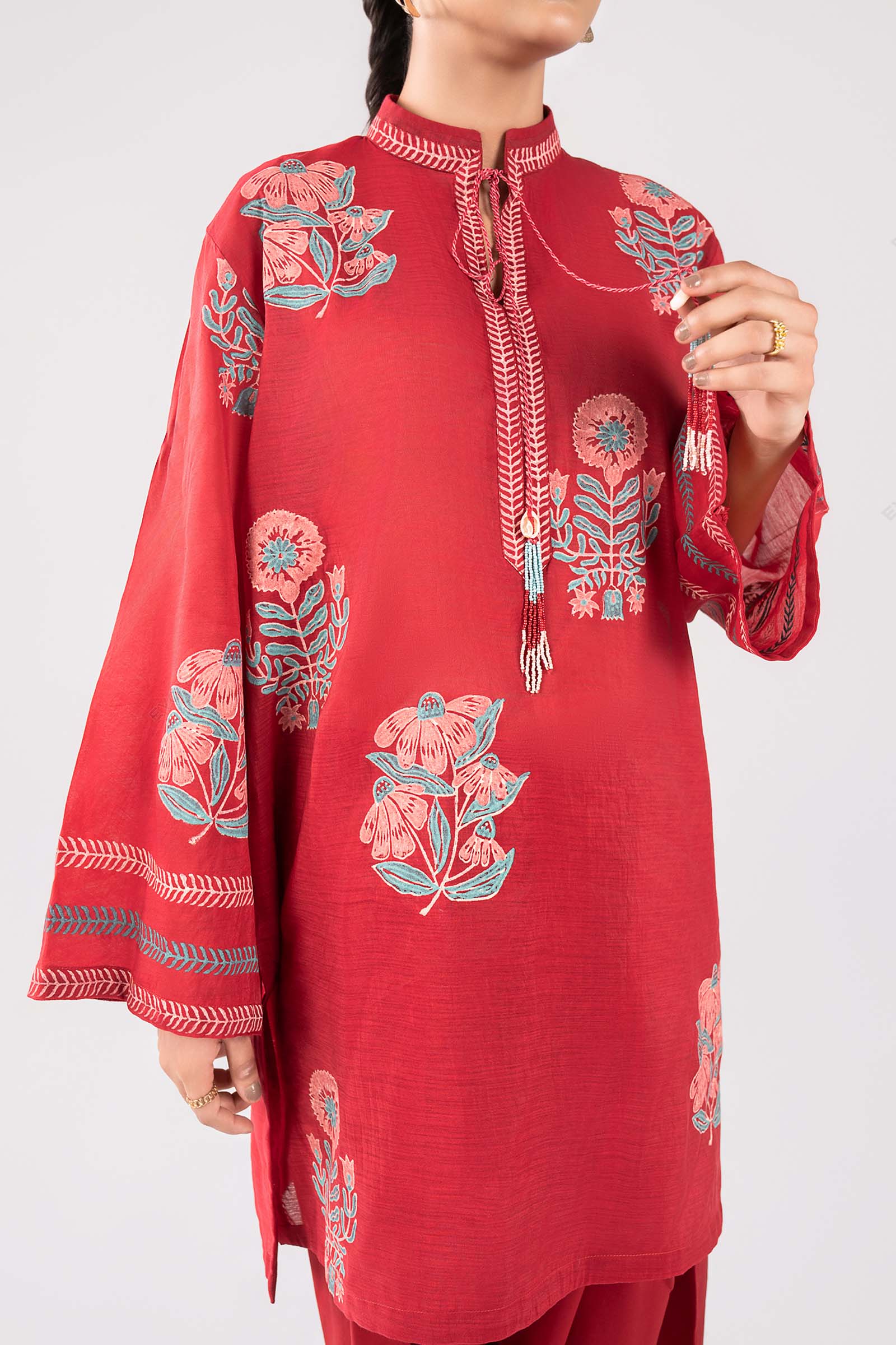 2 Pc Block Printed Paper Lawn Suit - Image 6