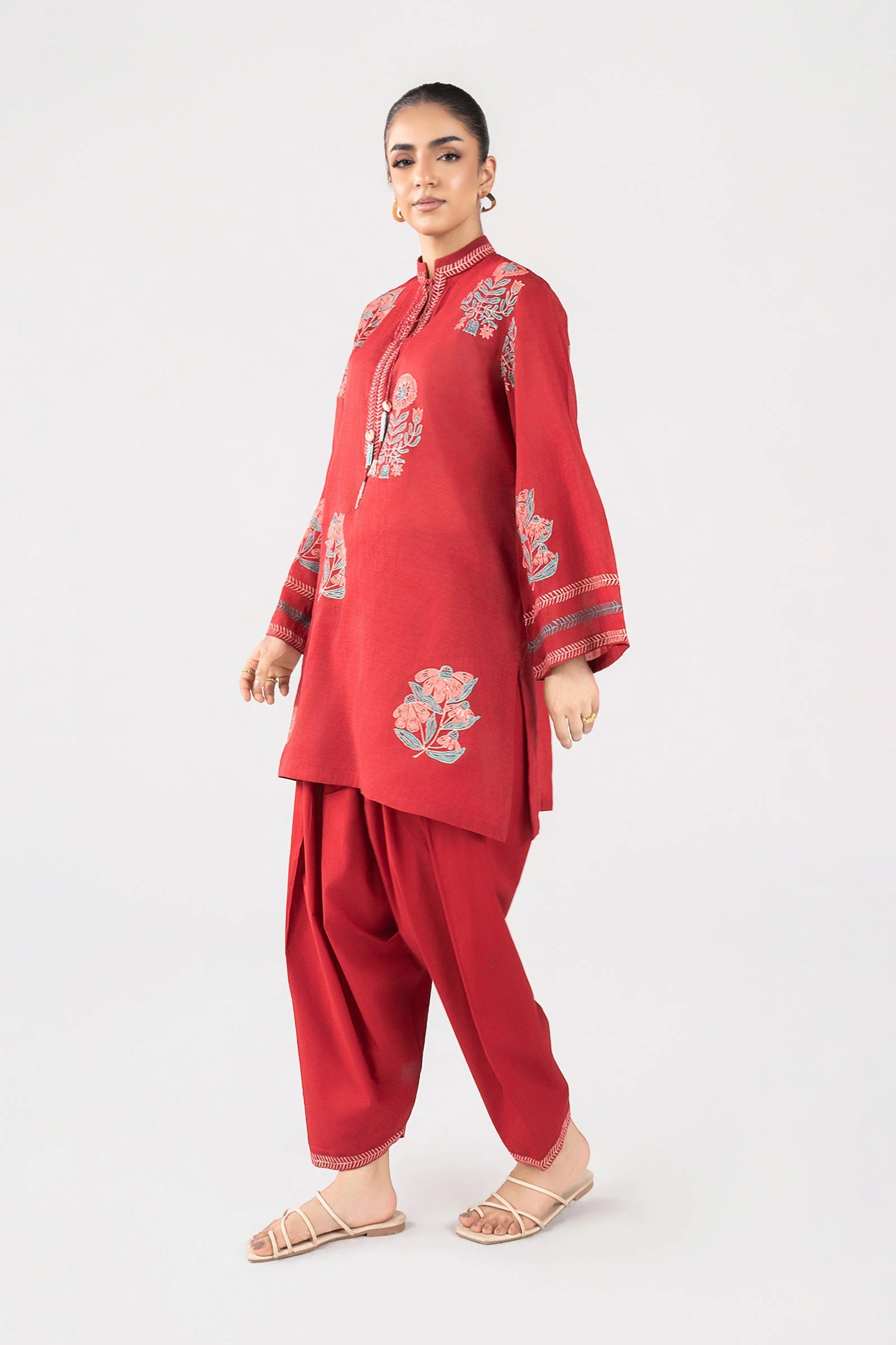 2 Pc Block Printed Paper Lawn Suit - Image 7