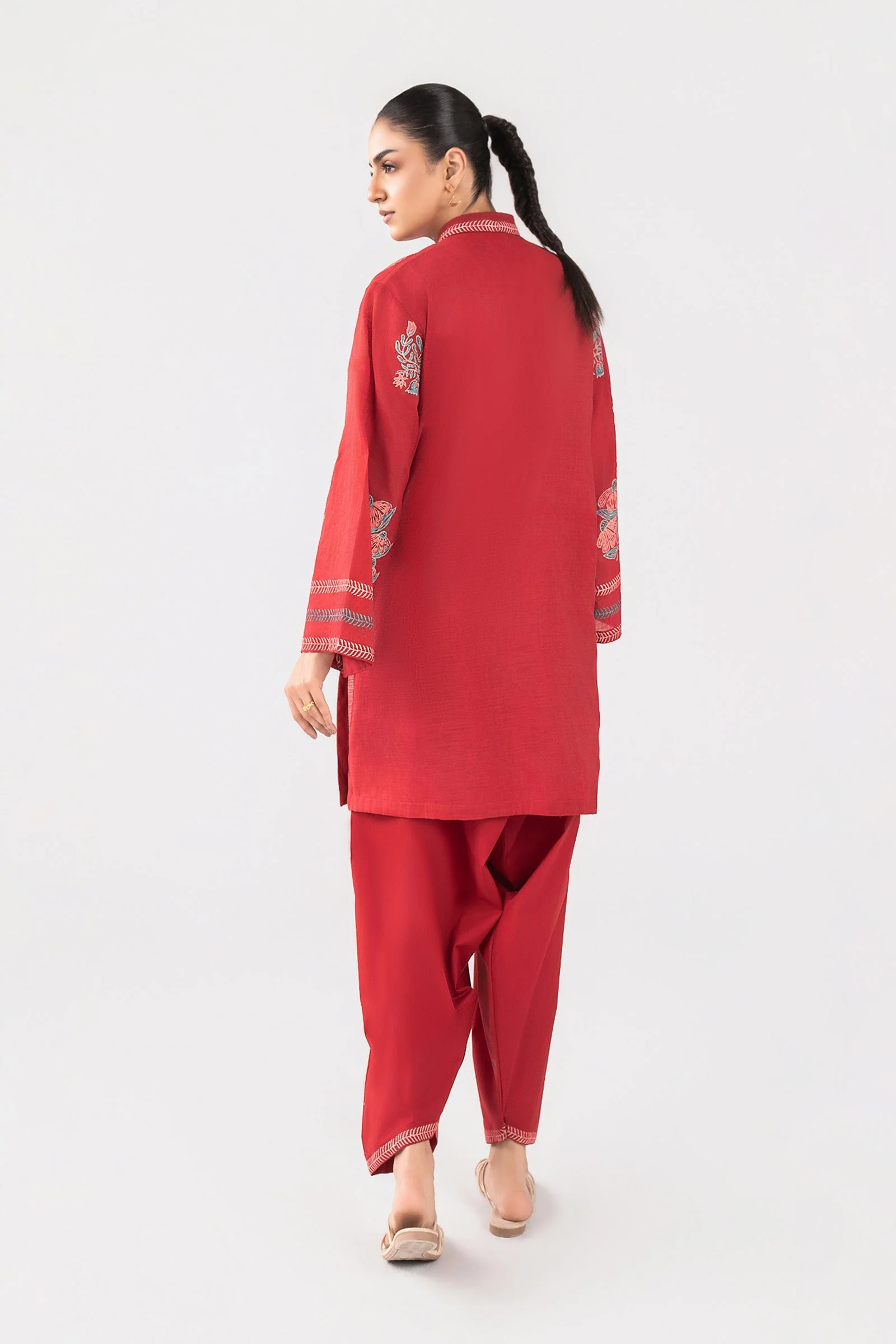 2 Pc Block Printed Paper Lawn Suit - Image 8