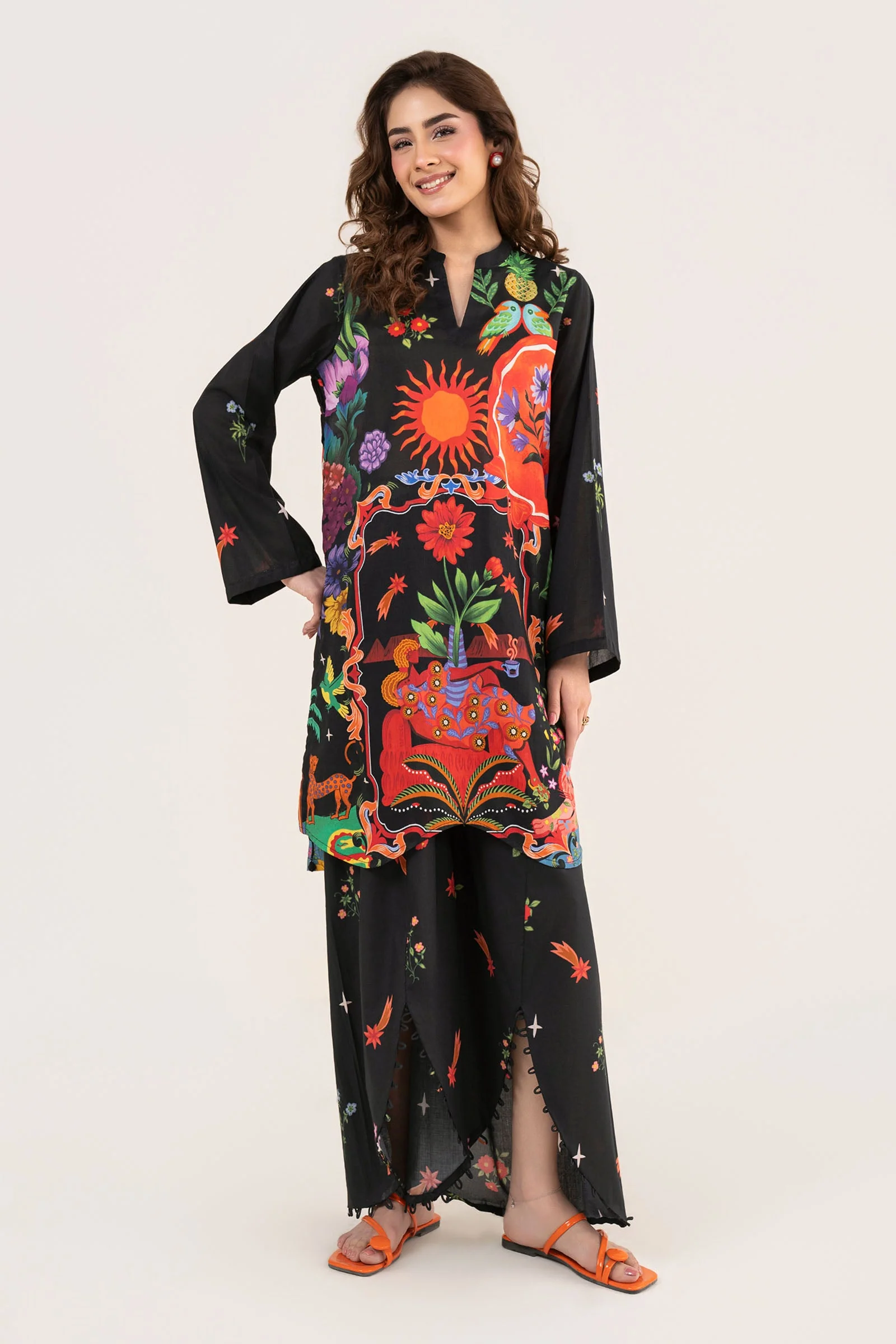 2 Pc Printed Arabic Lawn Suit