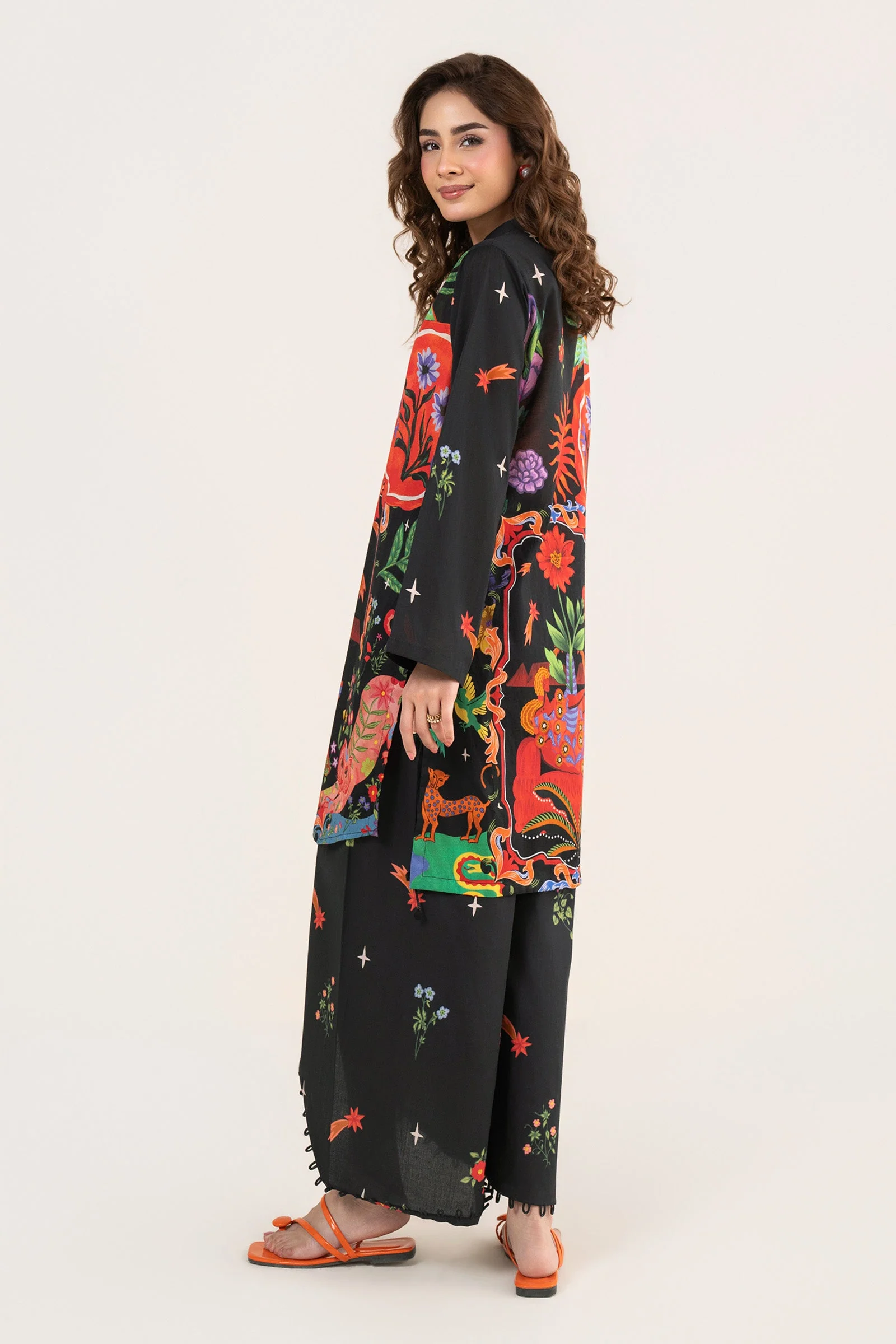 2 Pc Printed Arabic Lawn Suit - Image 7