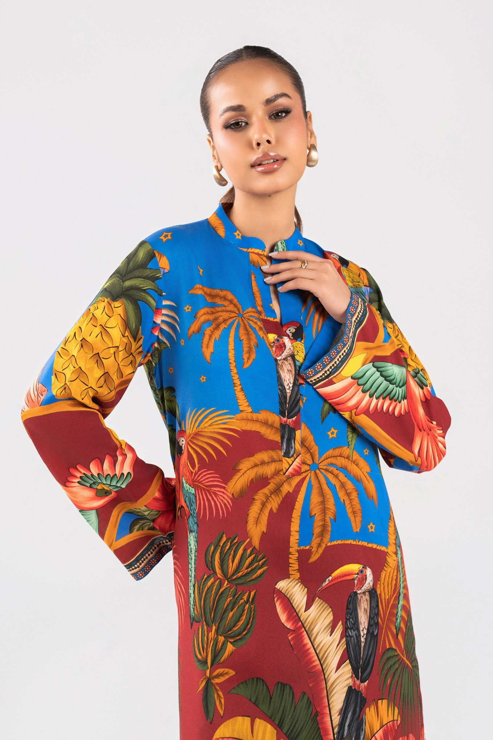 2 Pc Printed Arabic Lawn Suit