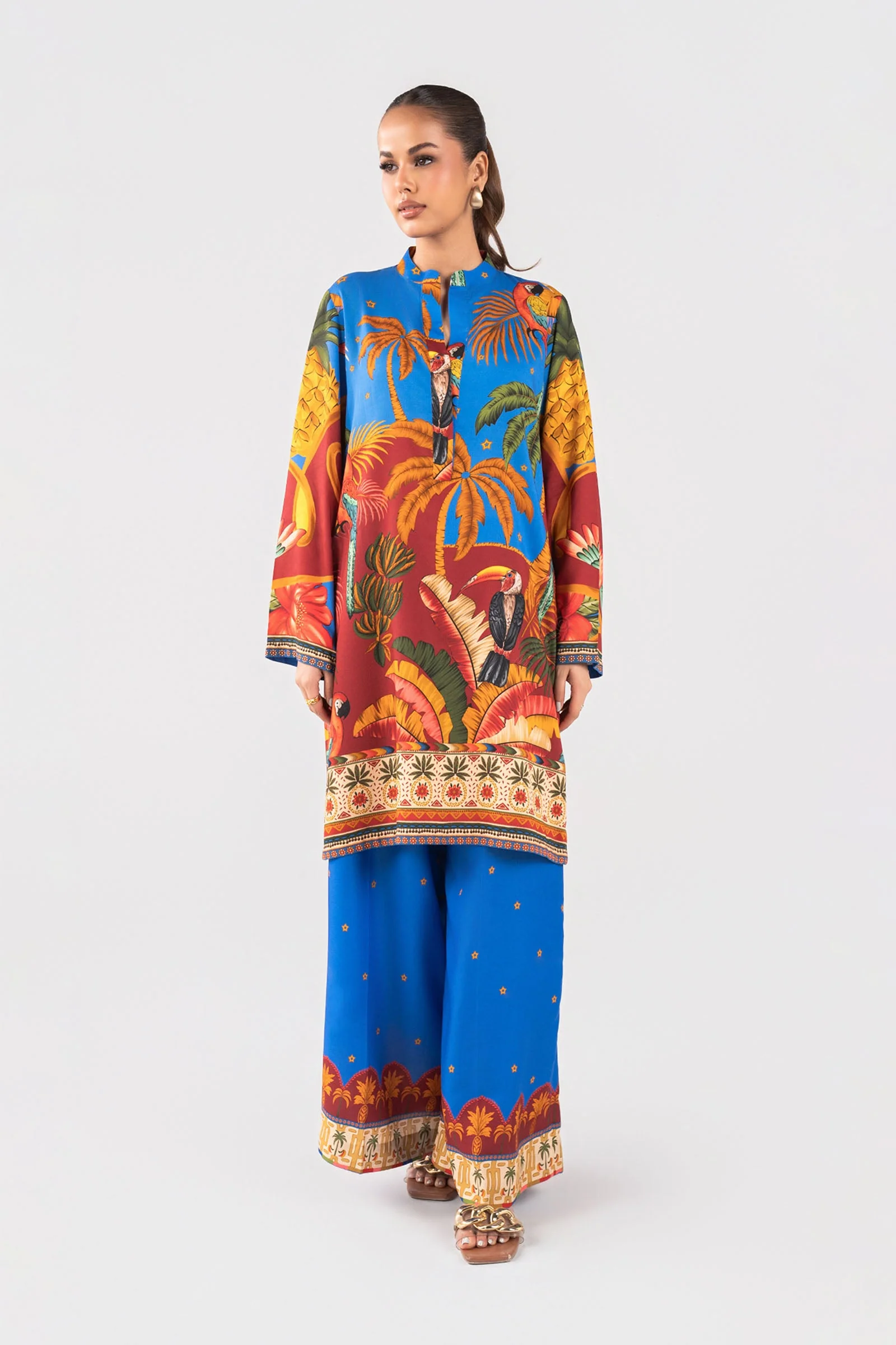 2 Pc Printed Arabic Lawn Suit - Image 2