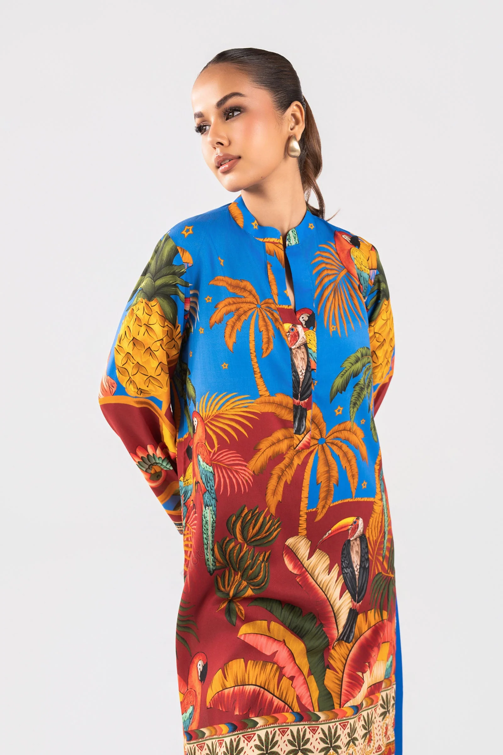 2 Pc Printed Arabic Lawn Suit - Image 3