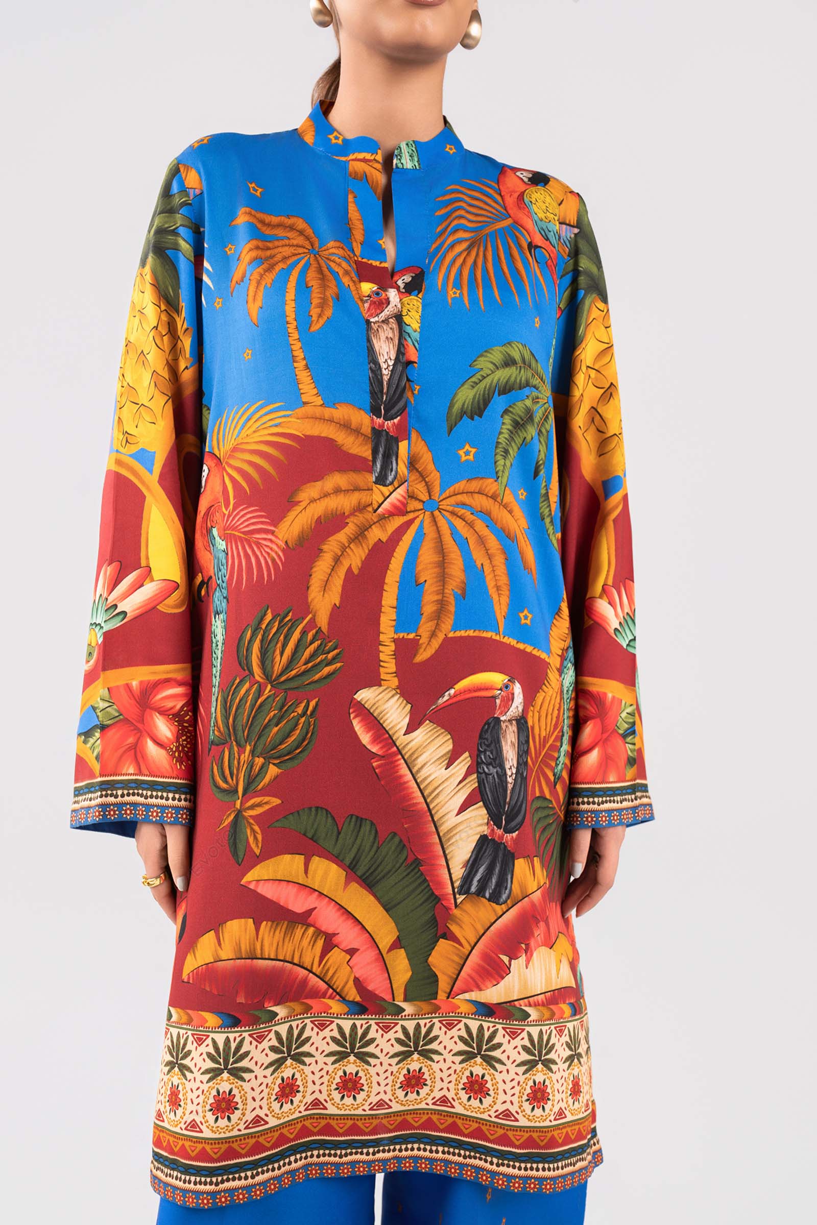 2 Pc Printed Arabic Lawn Suit - Image 6