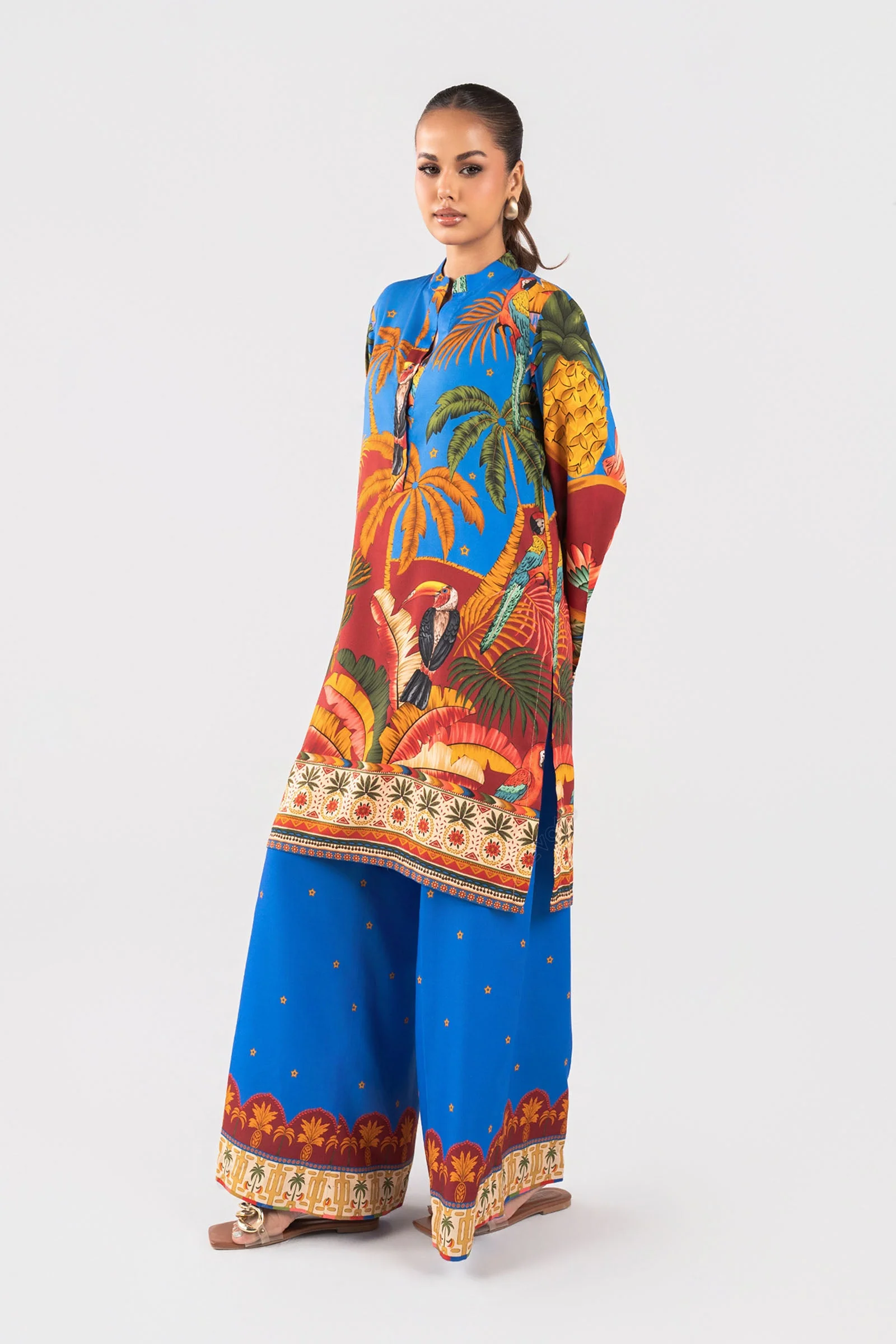 2 Pc Printed Arabic Lawn Suit - Image 7