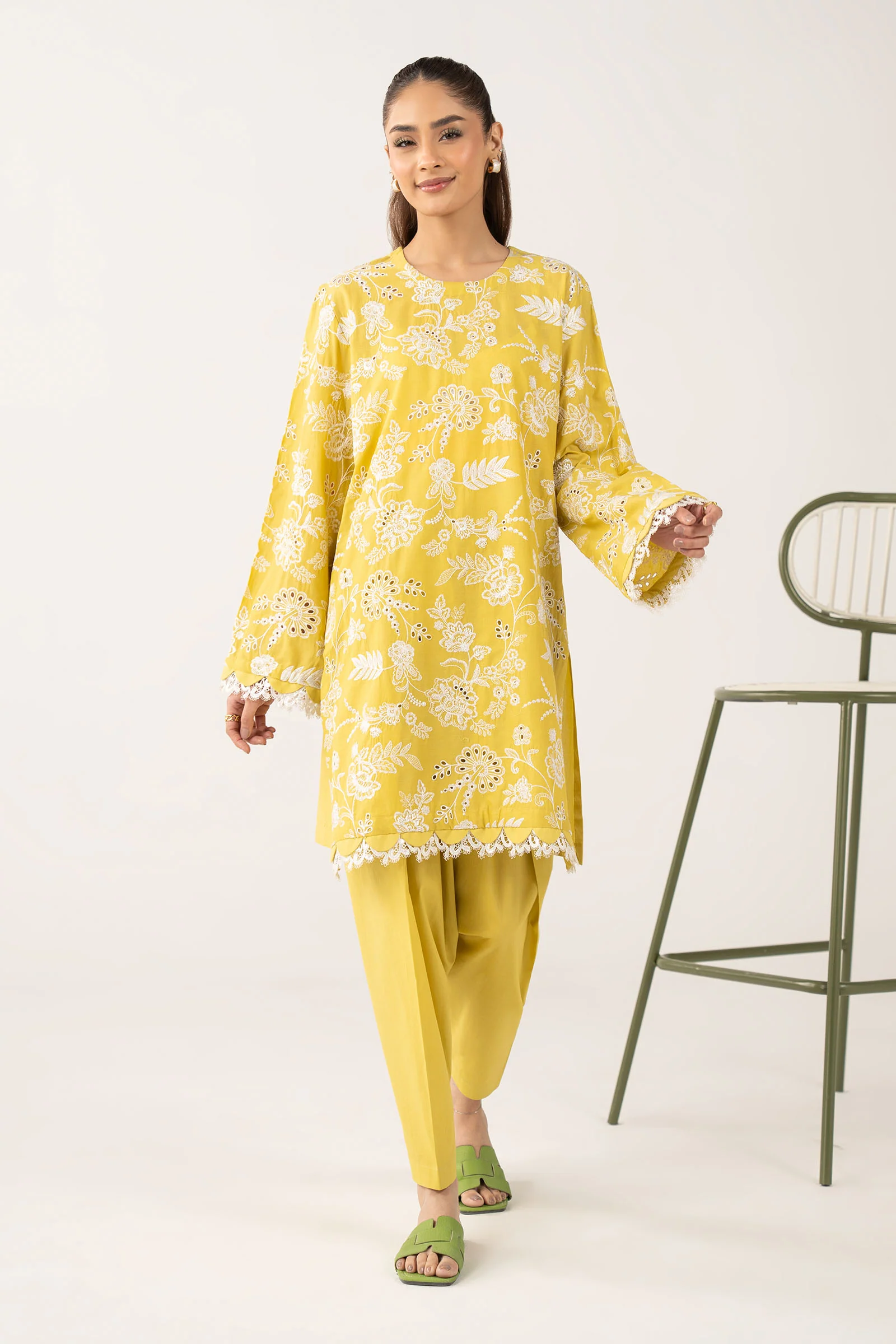 2 Pc Embroidered Lawn Suit - Image 3