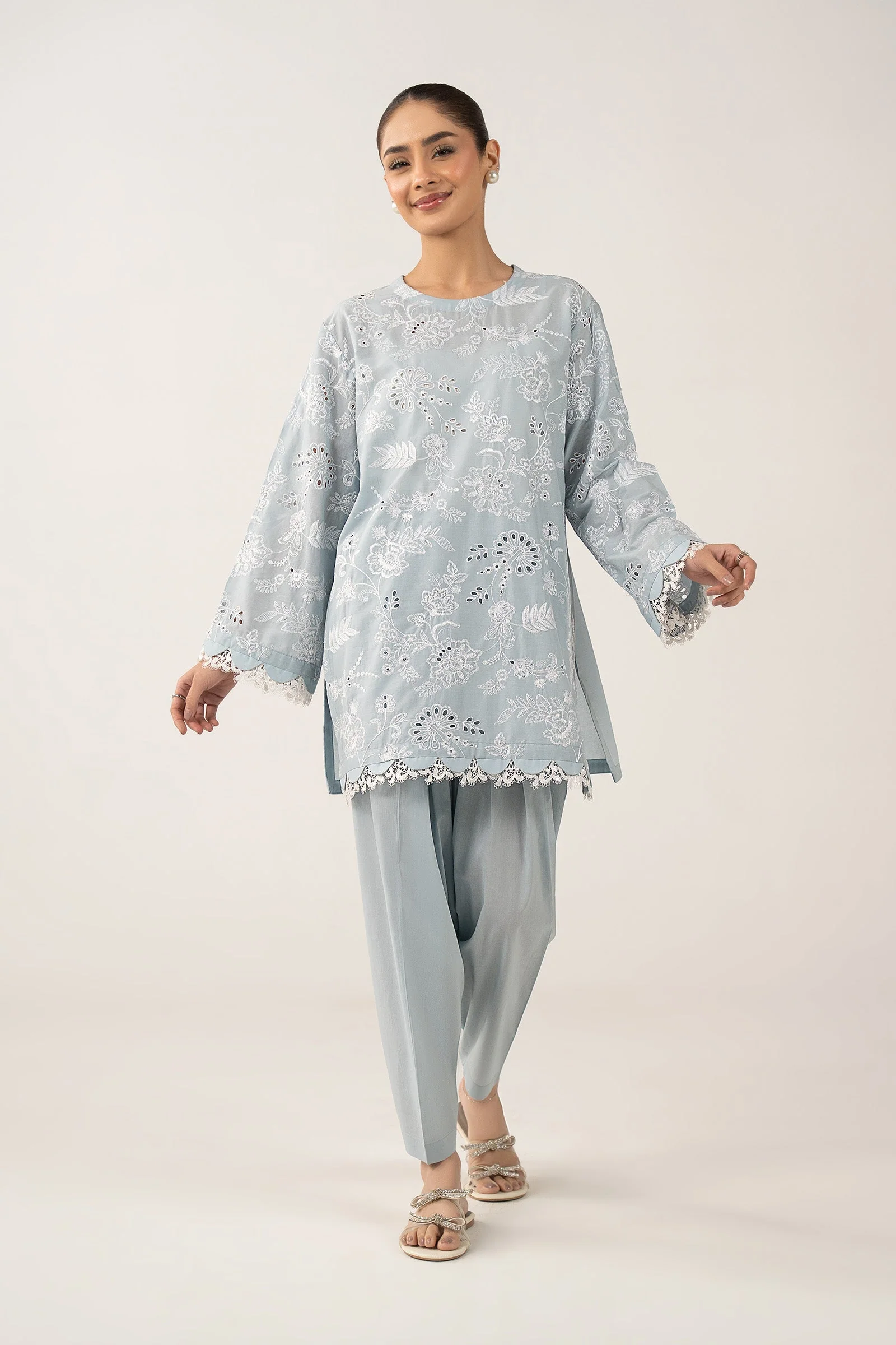 2 Pc Embroidered Lawn Suit - Image 2
