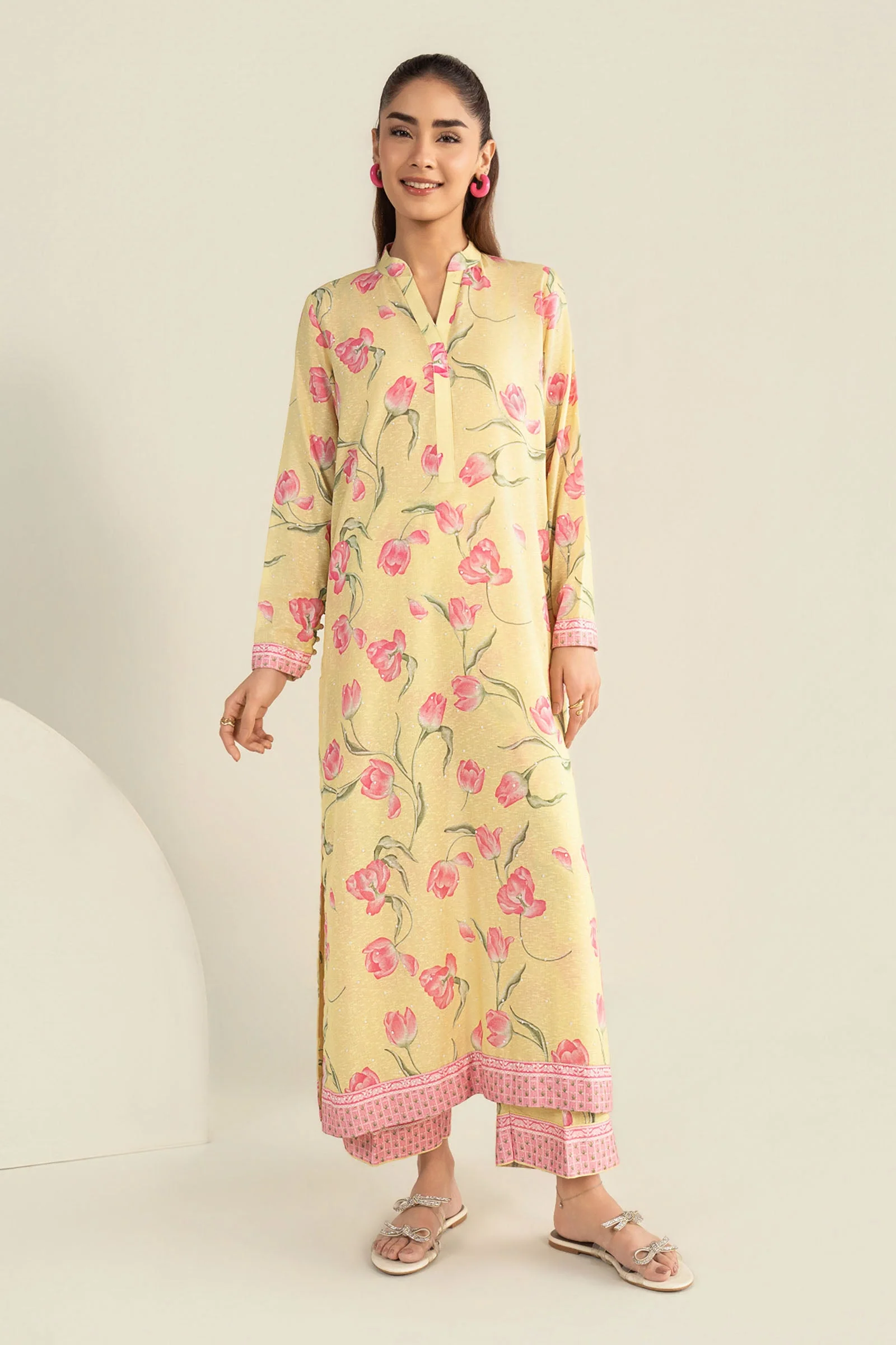 2 Pc Printed Karandi Suit
