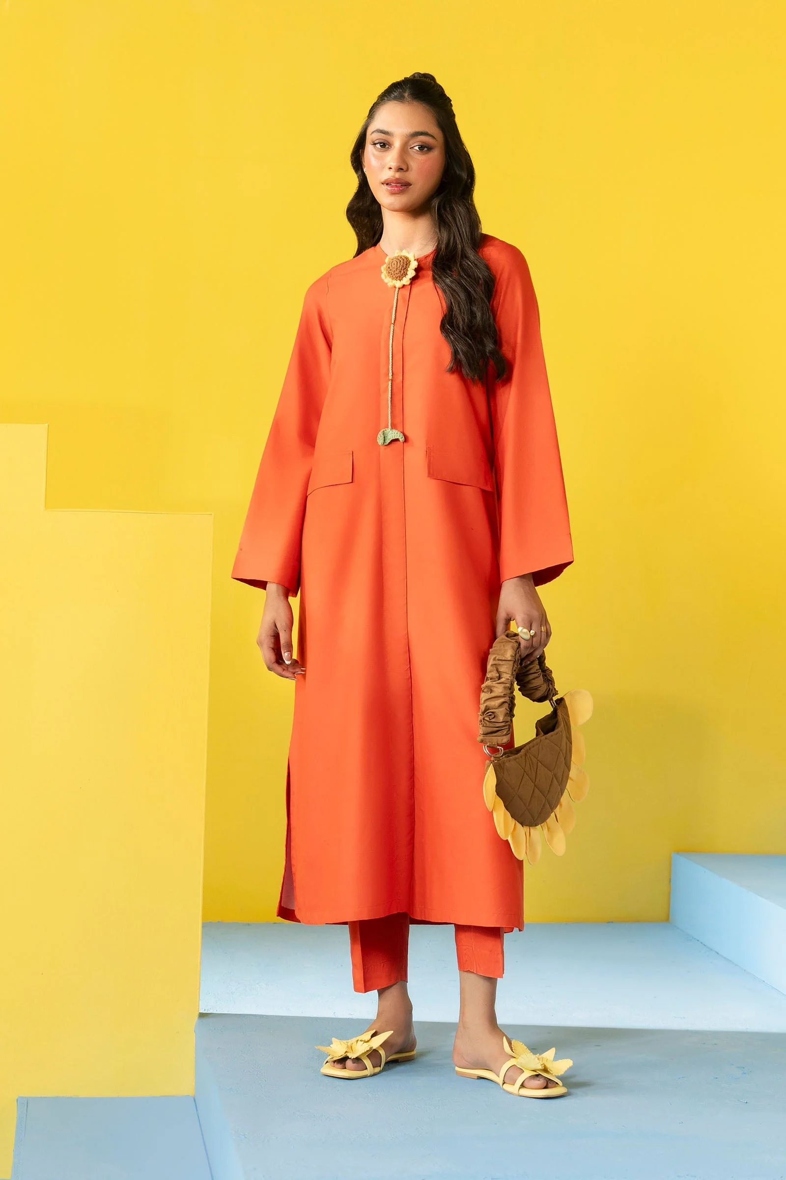 2 Pc Dyed Arabic Lawn Suit - Image 3
