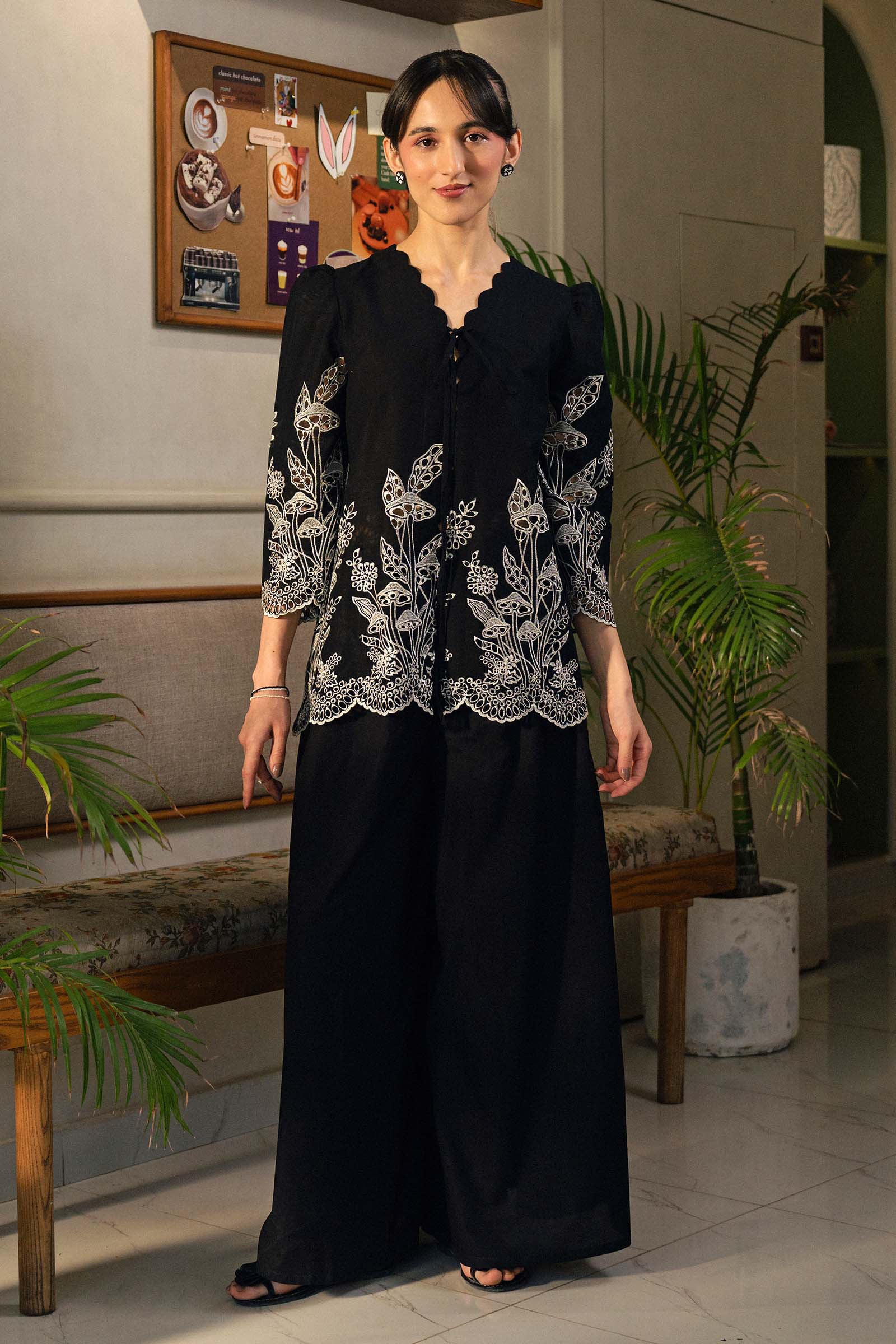 2 Pc Embroidered Crosshatch Suit - Image 2