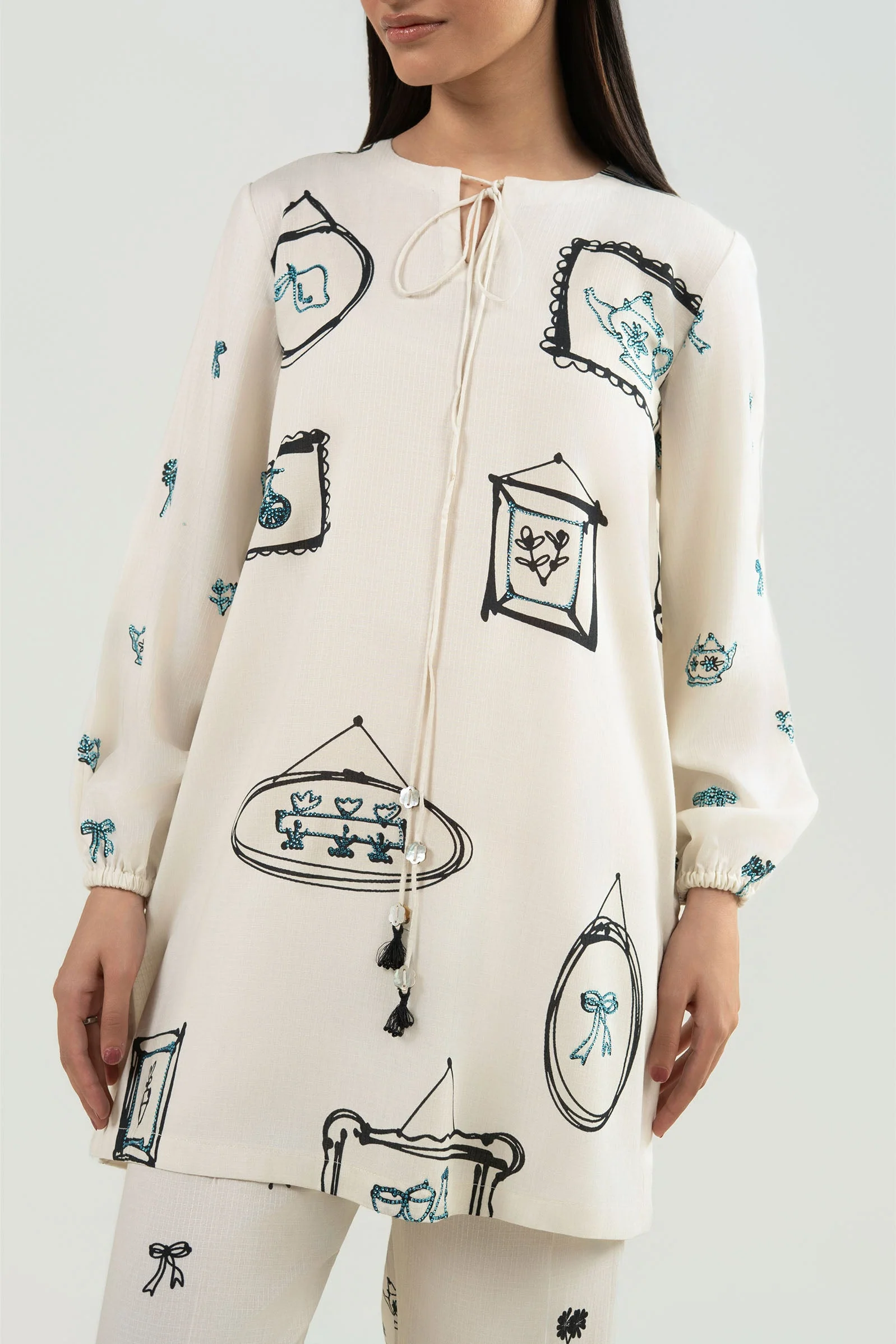 2 Pc Embellished Ripstop Suit - Image 4