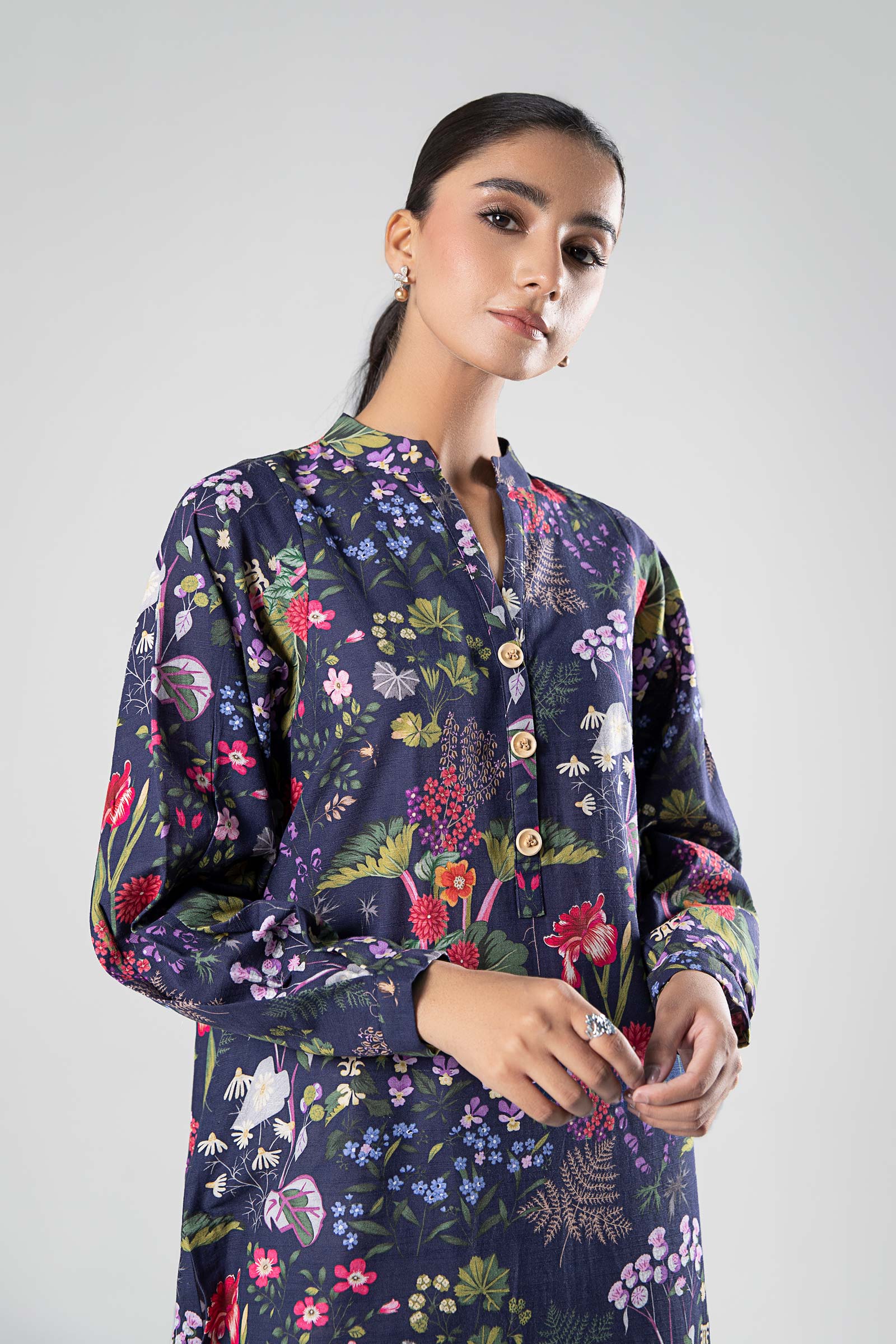 1 Piece - Khaddar Shirt | MB-US23-201-B - Image 2