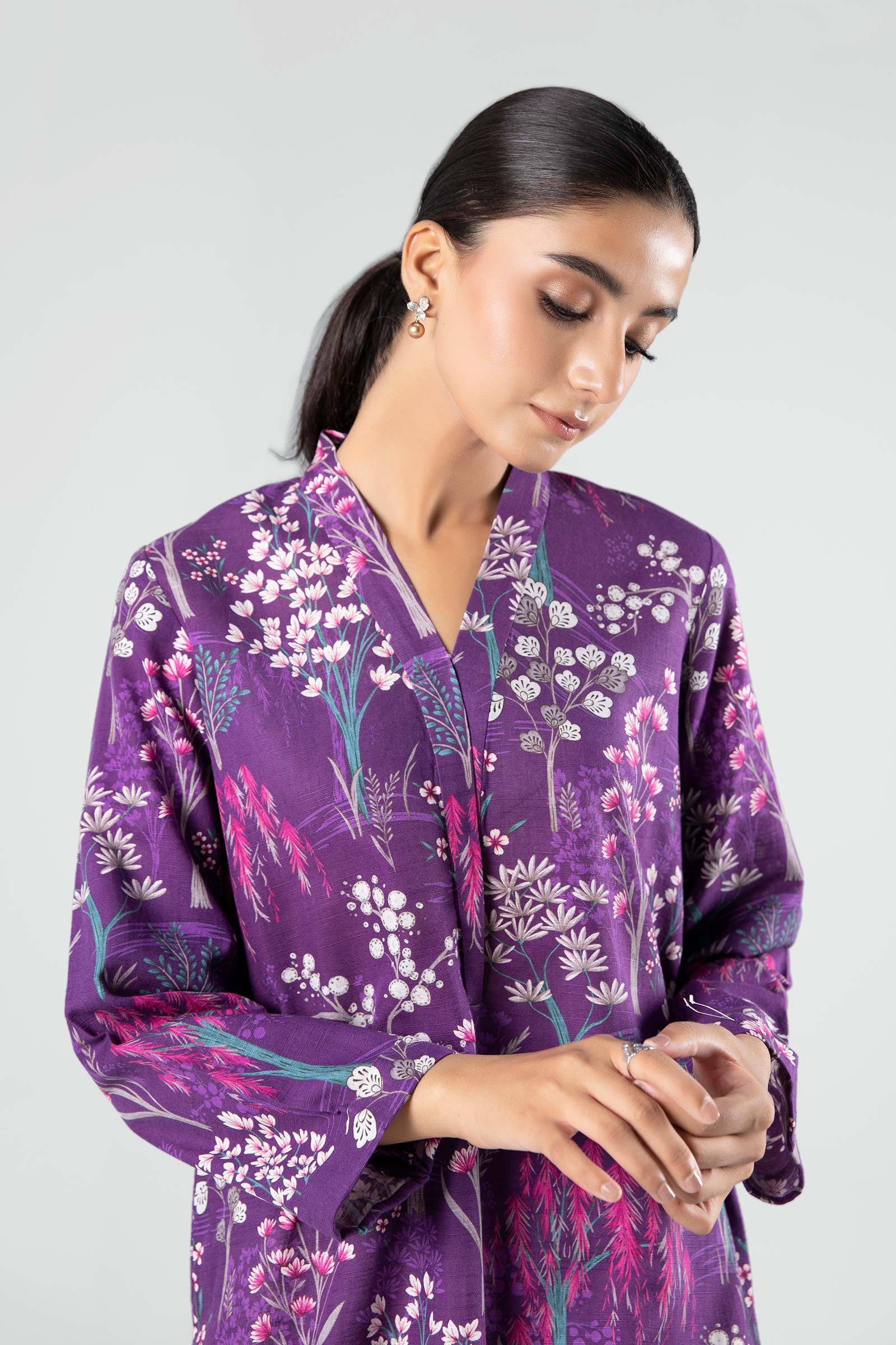 1 Piece - Khaddar Shirt | MB-US23-205-A - Image 2