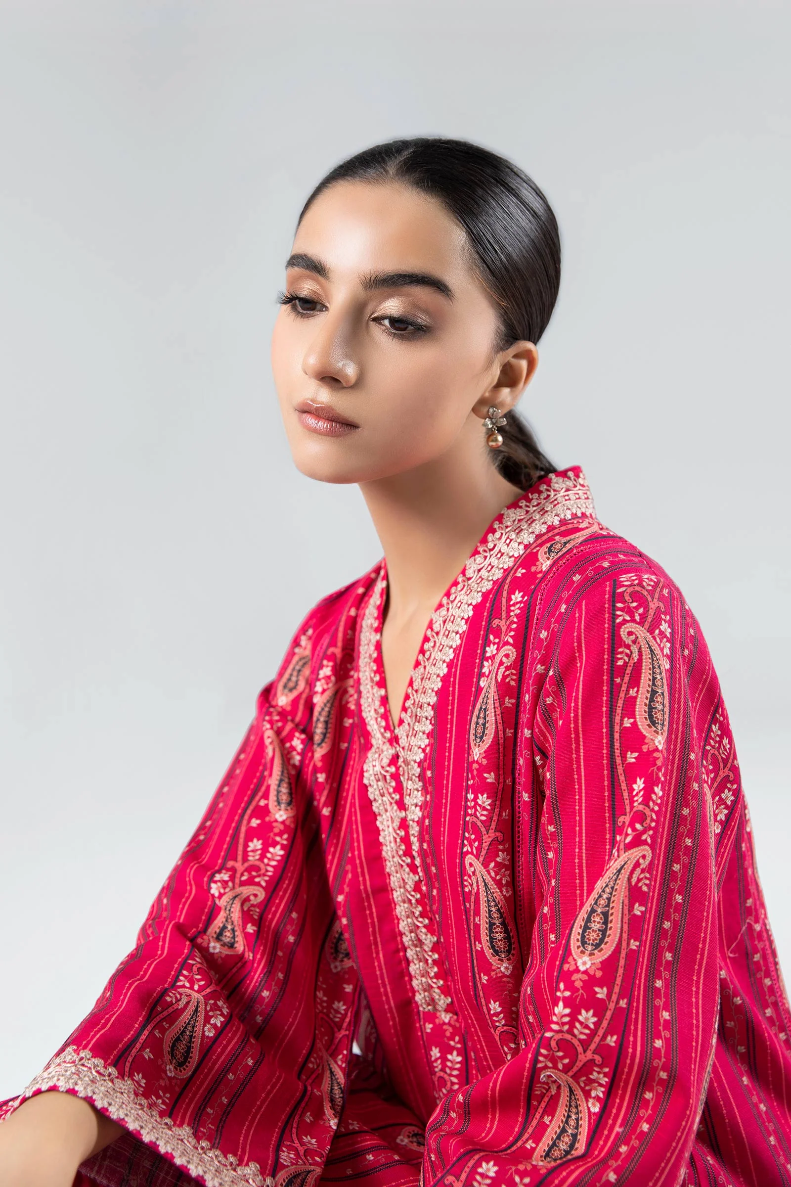 2 Piece - Khaddar Suit | MB-US23-206-A - Image 2